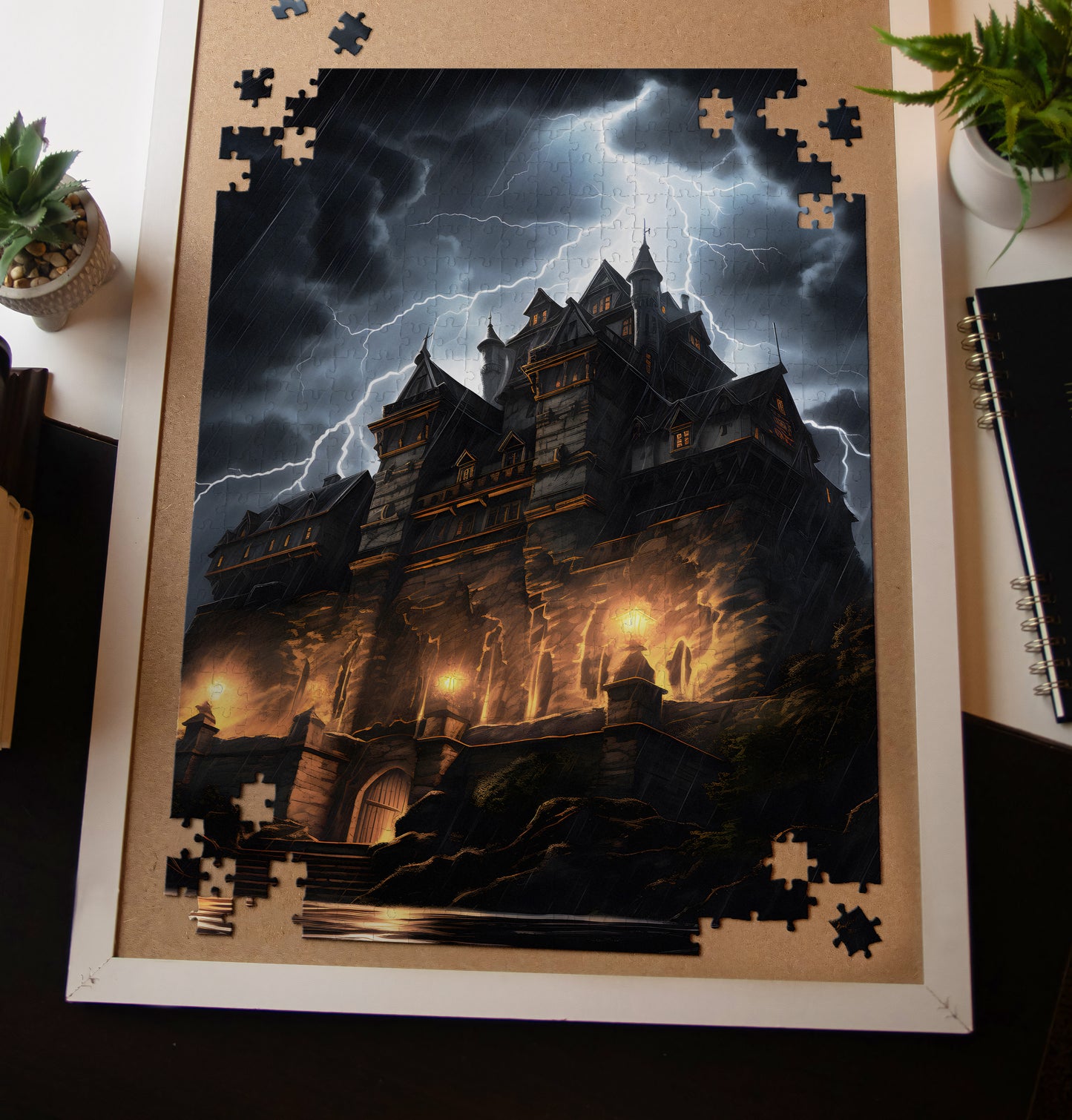 Castle During Thunderstorm Jigsaw Puzzle