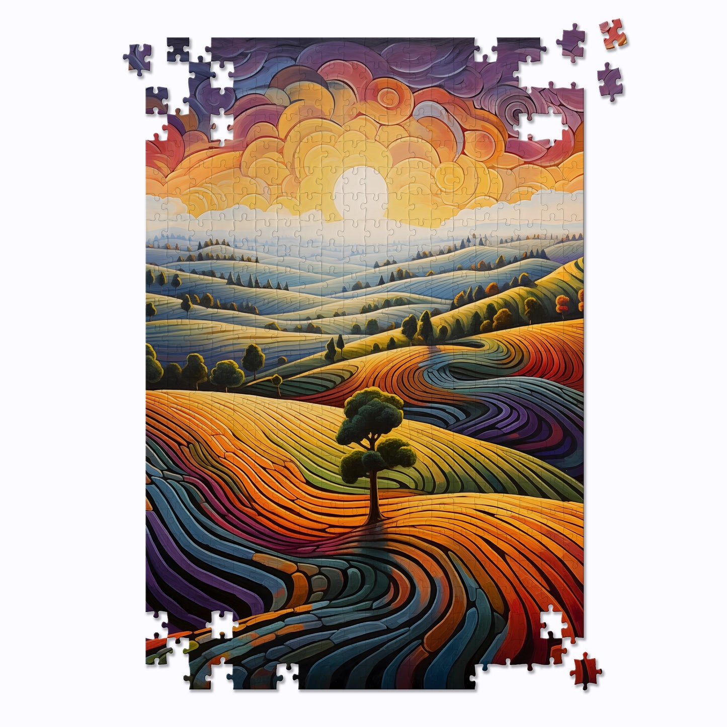 Rainbow Landscape Jigsaw Puzzle