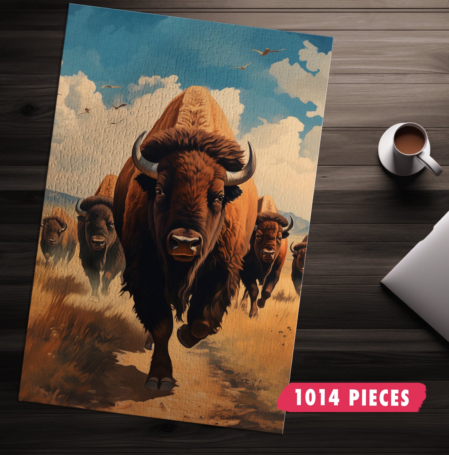 Running Bison Jigsaw Puzzle