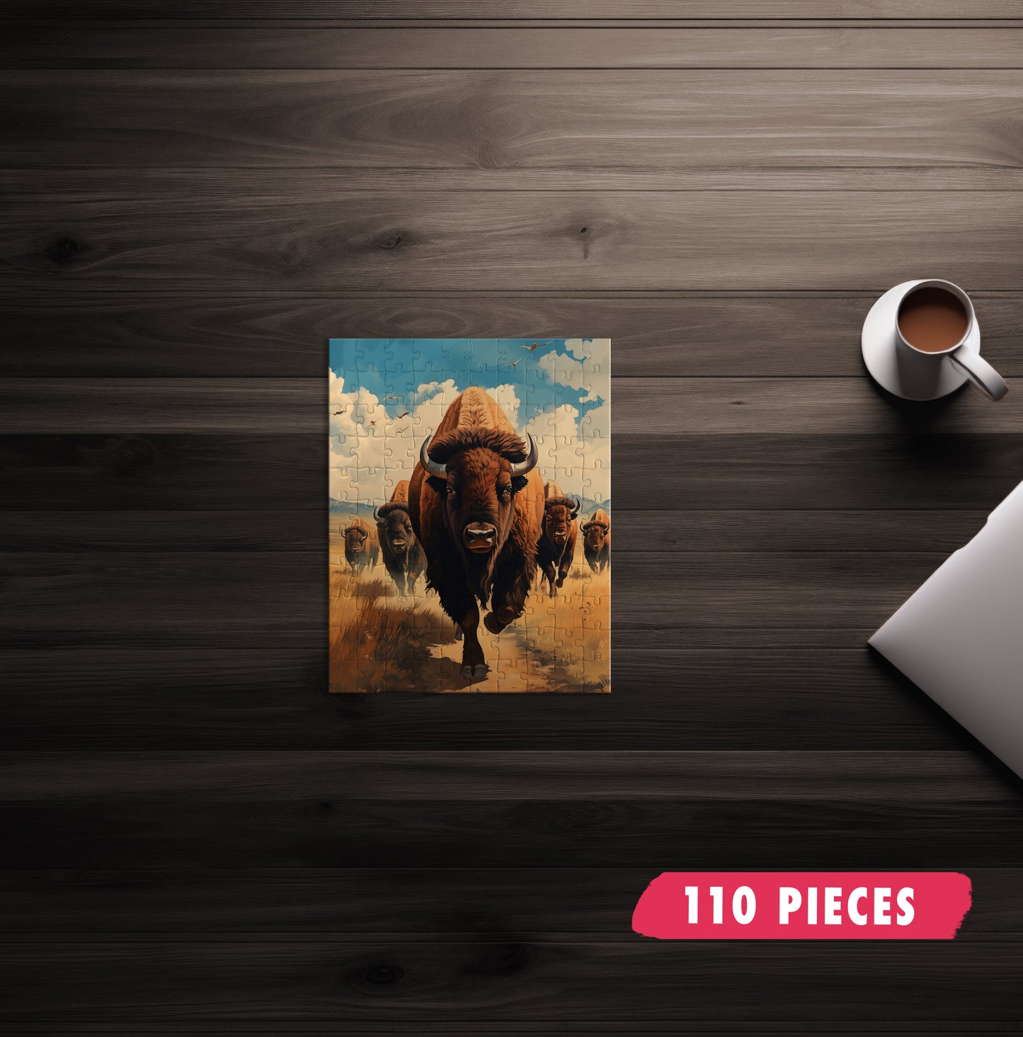 Running Bison Jigsaw Puzzle