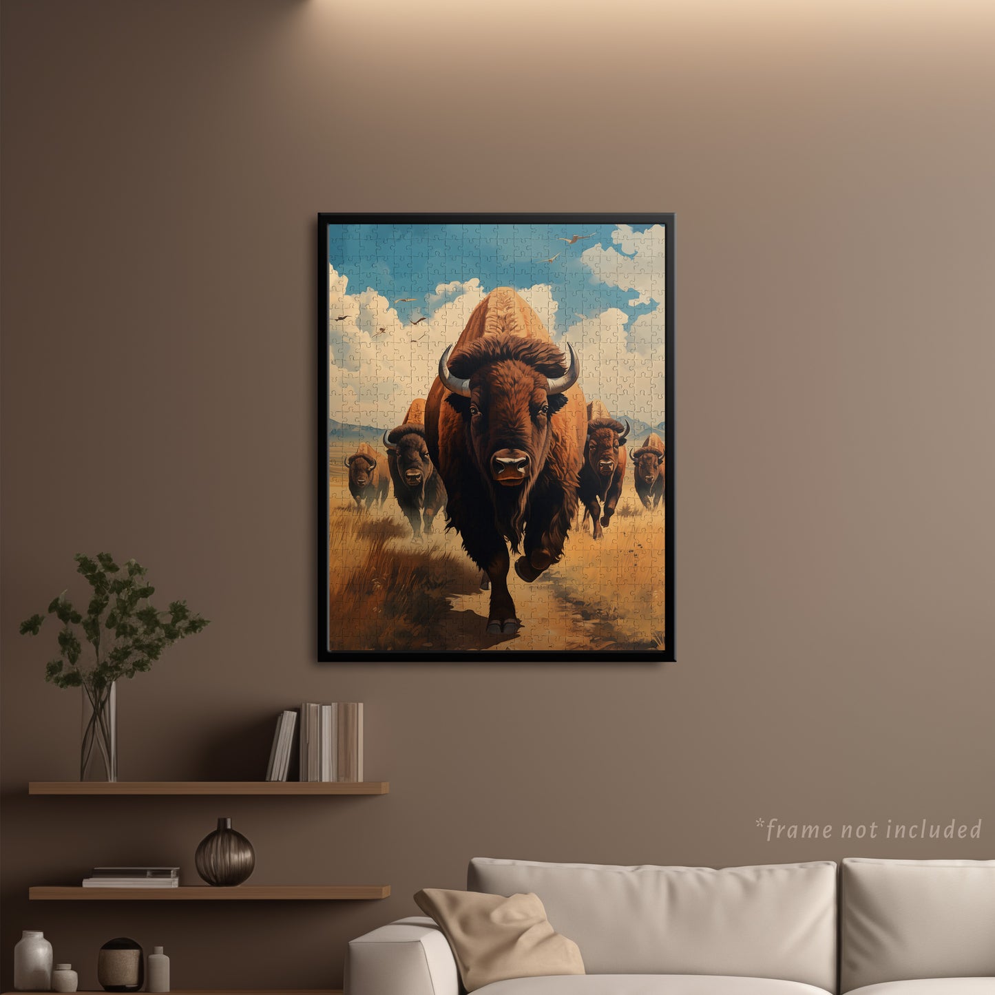 Running Bison Jigsaw Puzzle