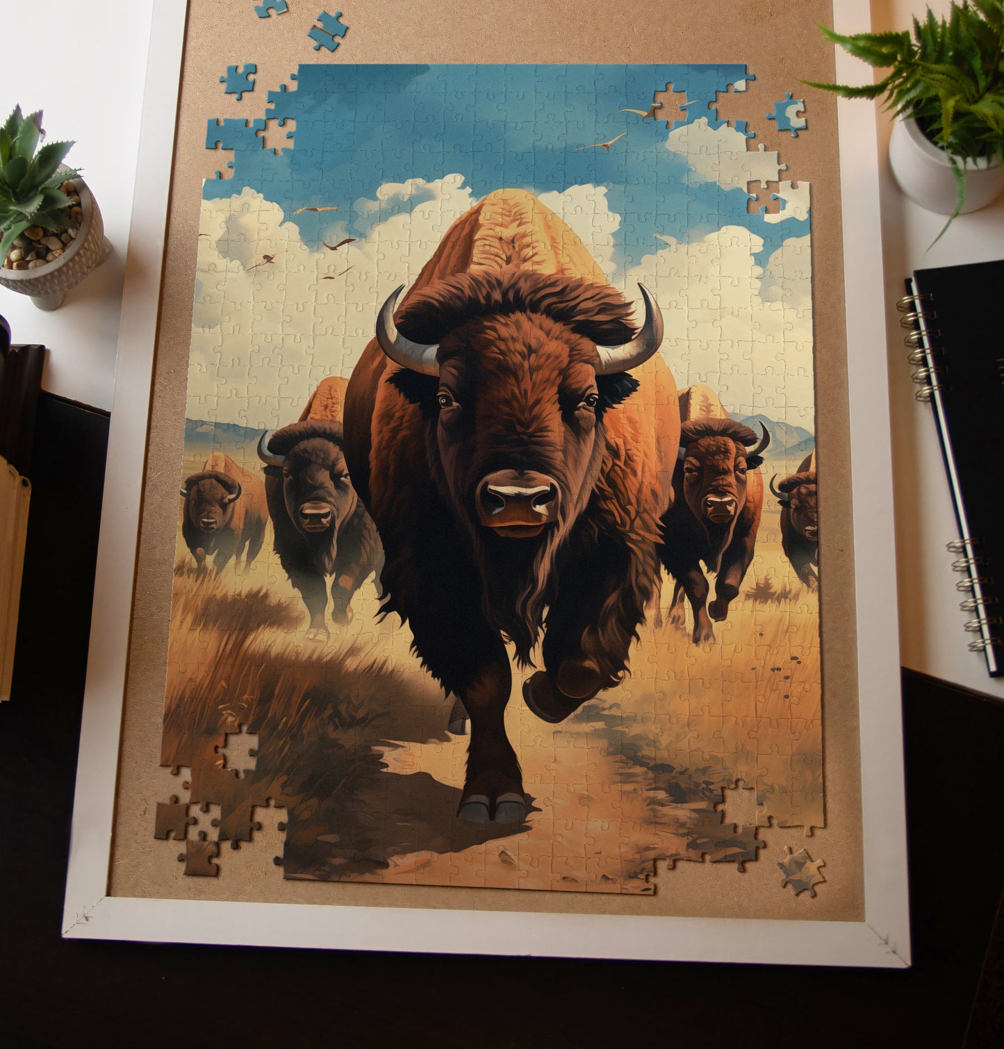 Running Bison Jigsaw Puzzle