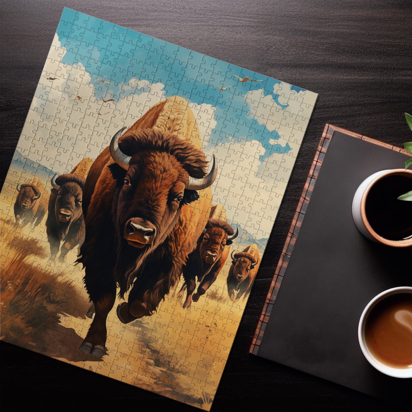 Running Bison Jigsaw Puzzle