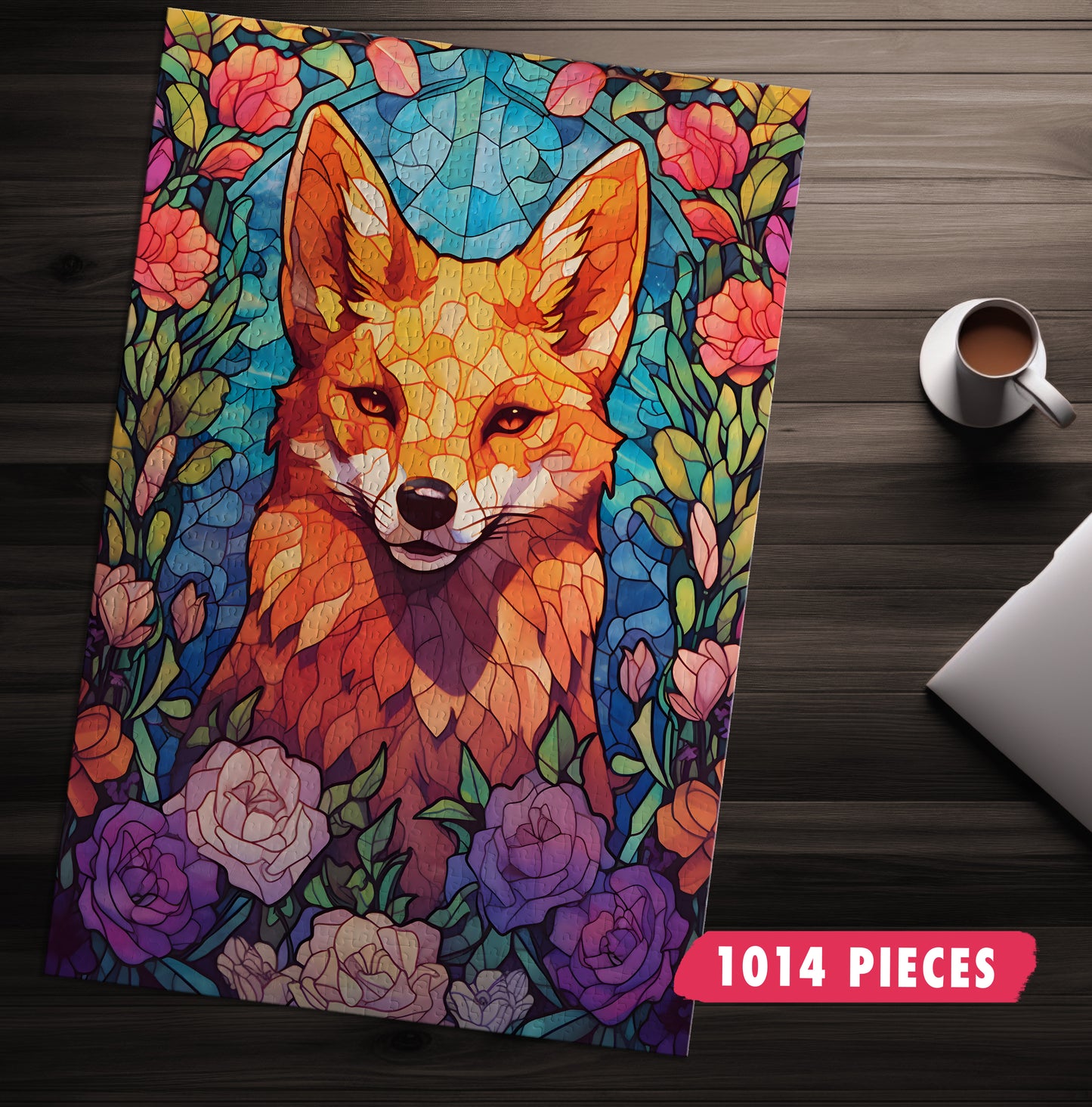 Mosaic Fox Art Jigsaw Puzzle