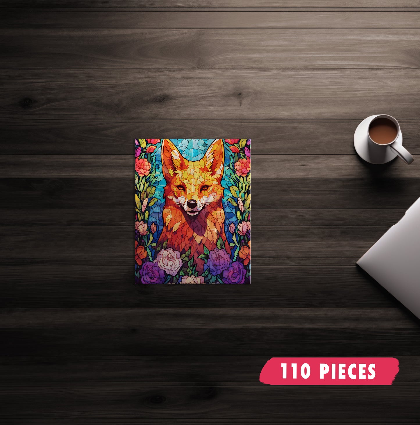 Mosaic Fox Art Jigsaw Puzzle