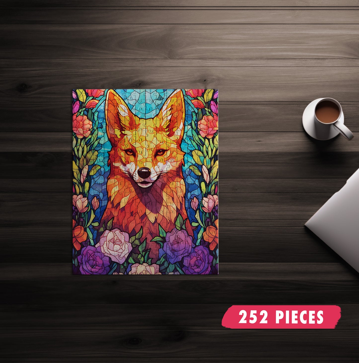 Mosaic Fox Art Jigsaw Puzzle