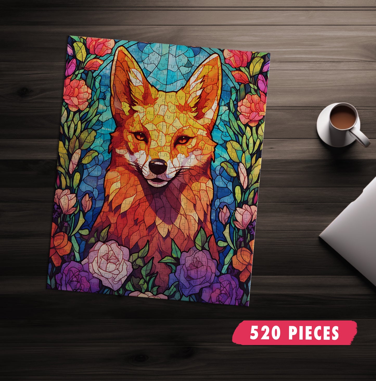 Mosaic Fox Art Jigsaw Puzzle