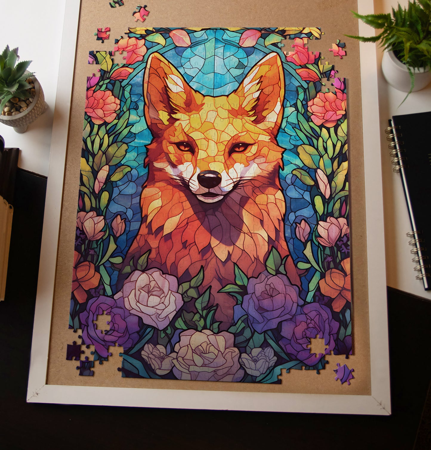 Mosaic Fox Art Jigsaw Puzzle