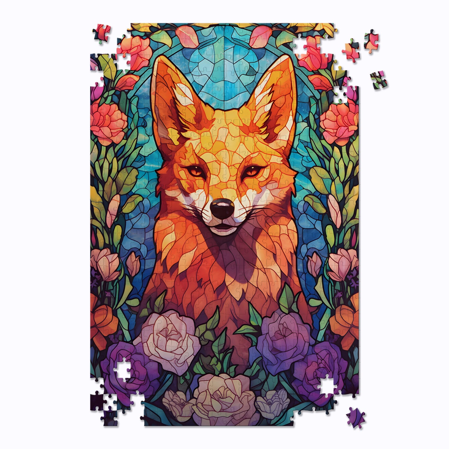 Mosaic Fox Art Jigsaw Puzzle