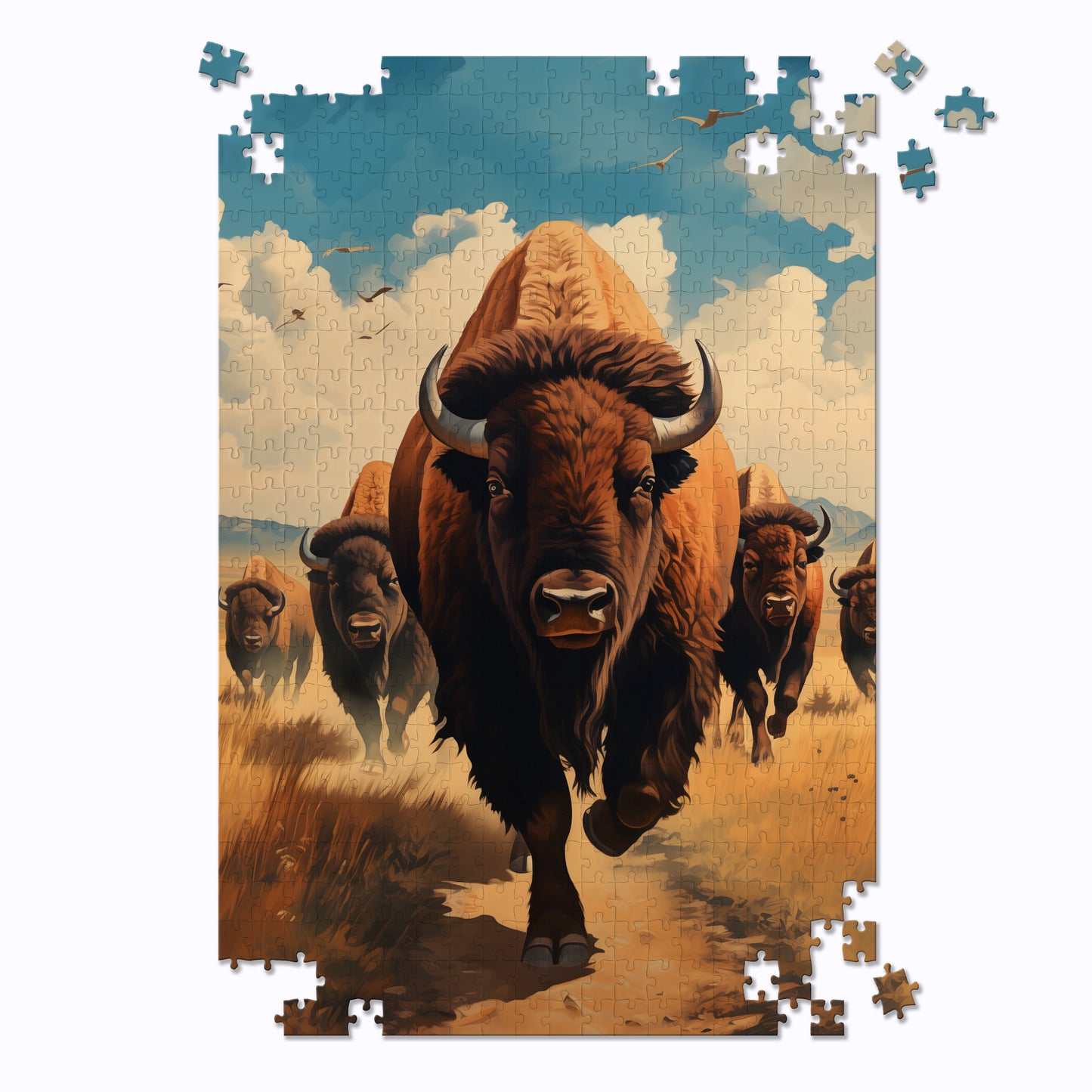 Running Bison Jigsaw Puzzle