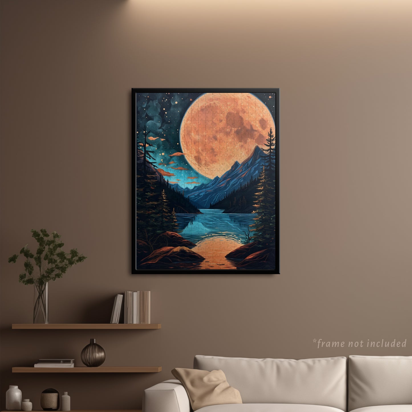 Big Moon Landscape Jigsaw Puzzle