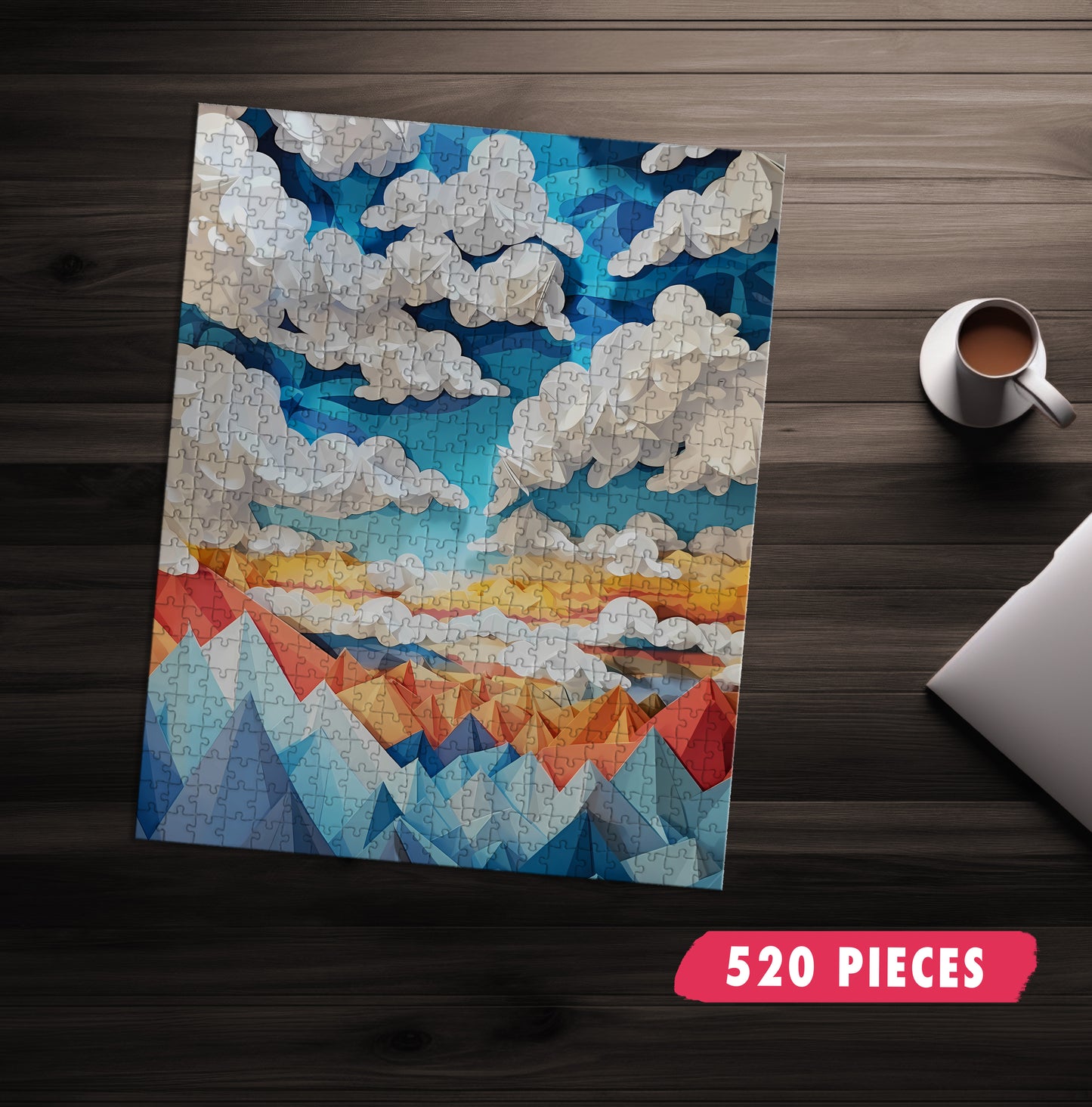 Mountain Landscape Jigsaw Puzzle | Paper-Craft Art