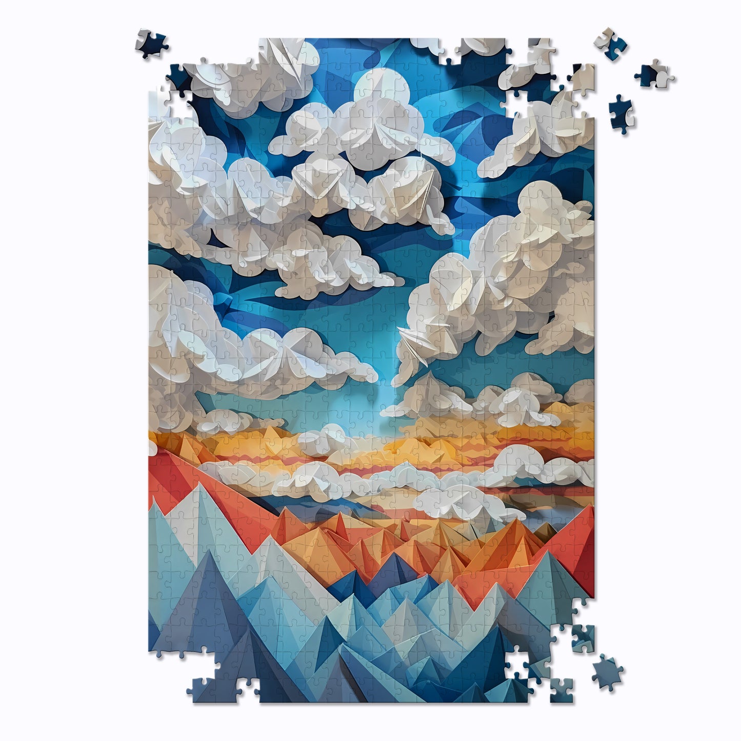 Mountain Landscape Jigsaw Puzzle | Paper-Craft Art