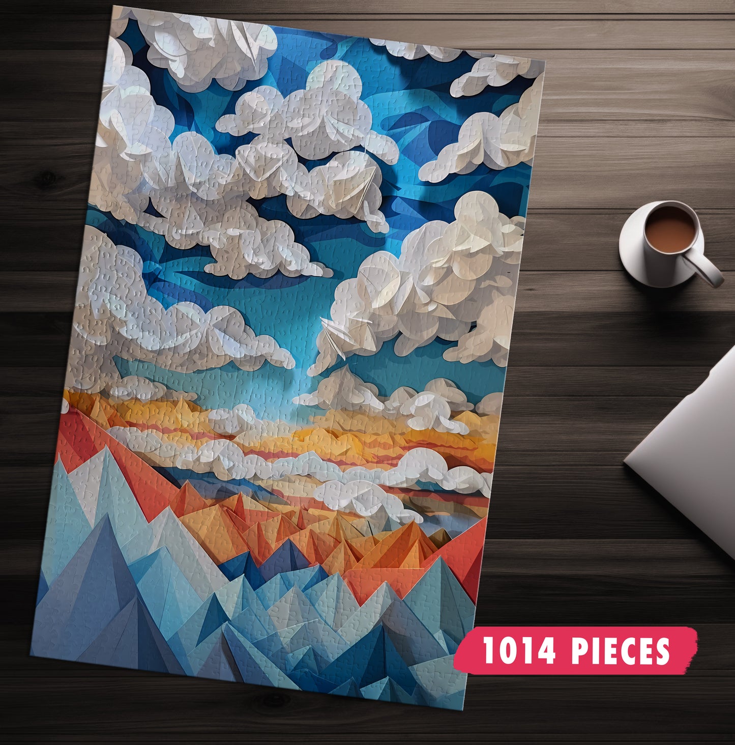 Mountain Landscape Jigsaw Puzzle | Paper-Craft Art