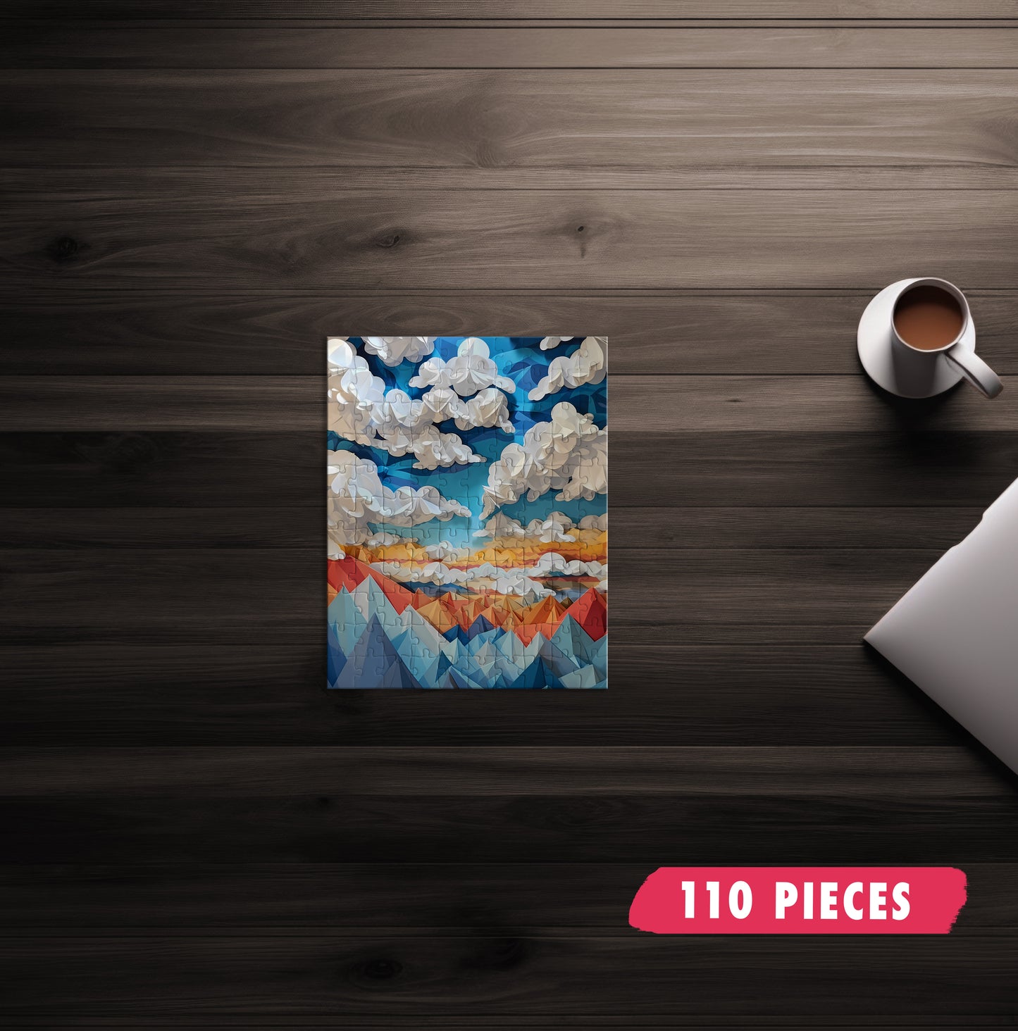 Mountain Landscape Jigsaw Puzzle | Paper-Craft Art