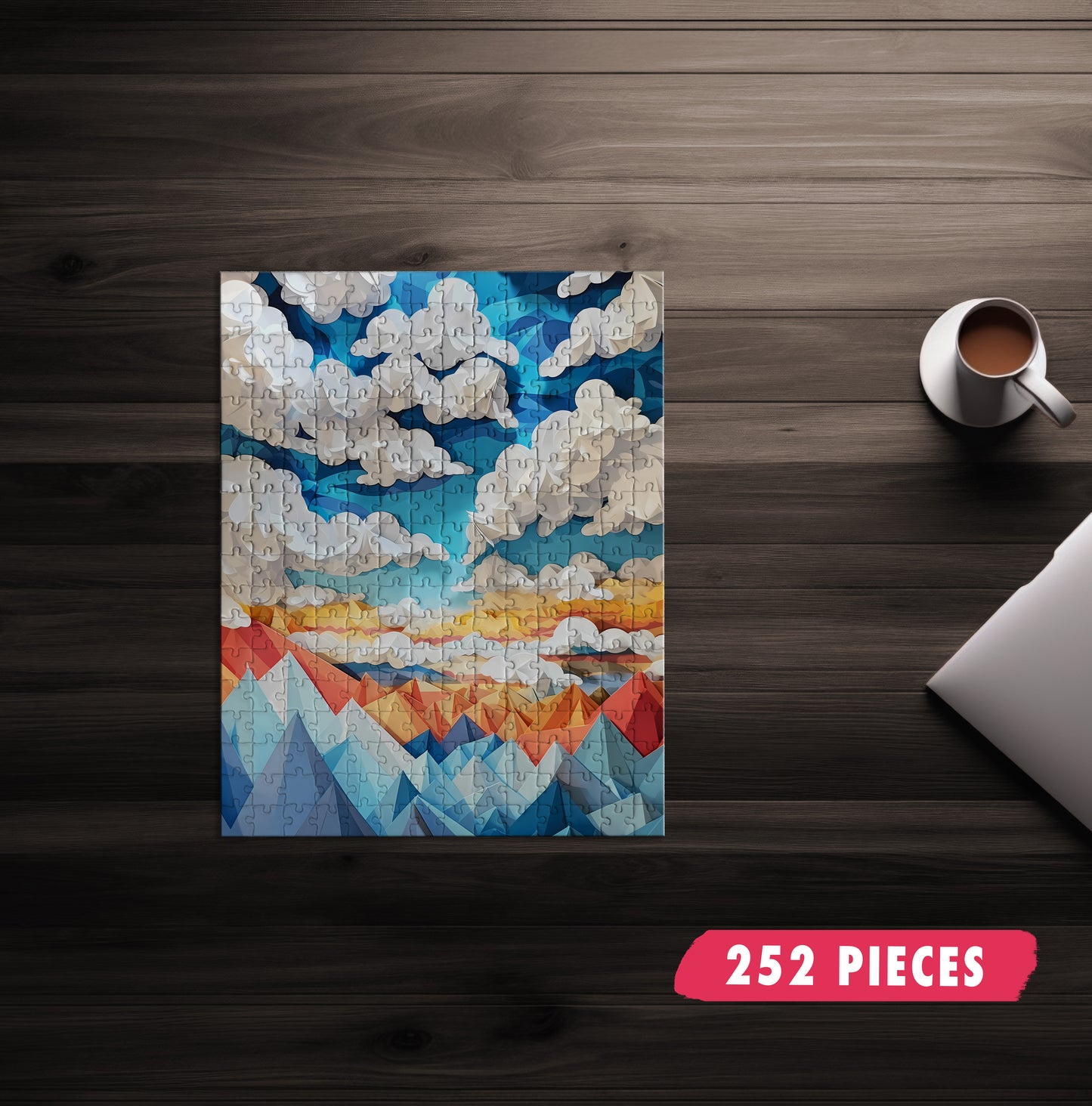 Mountain Landscape Jigsaw Puzzle | Paper-Craft Art