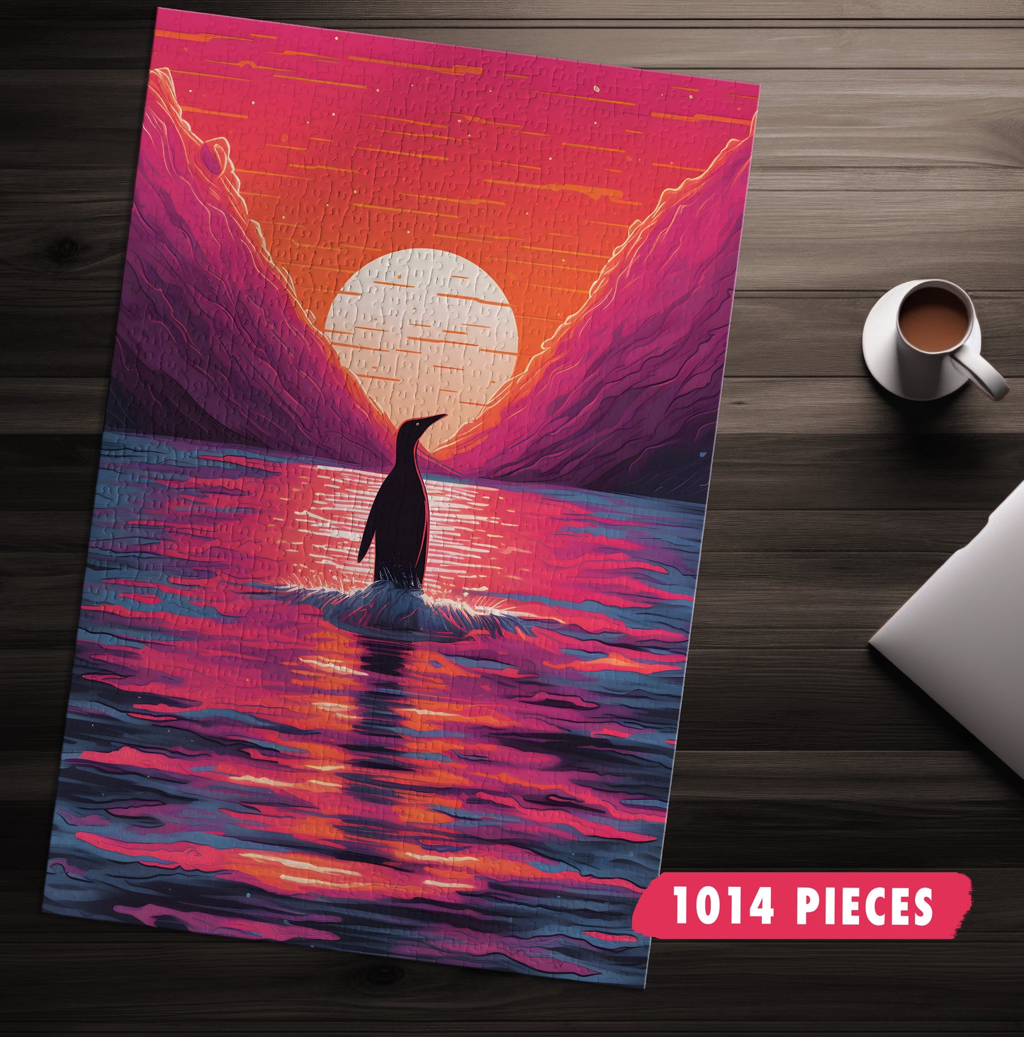 Mountain Sunrise Penguin Jigsaw Puzzle