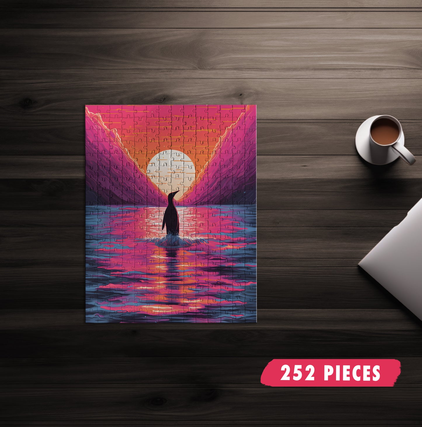 Mountain Sunrise Penguin Jigsaw Puzzle