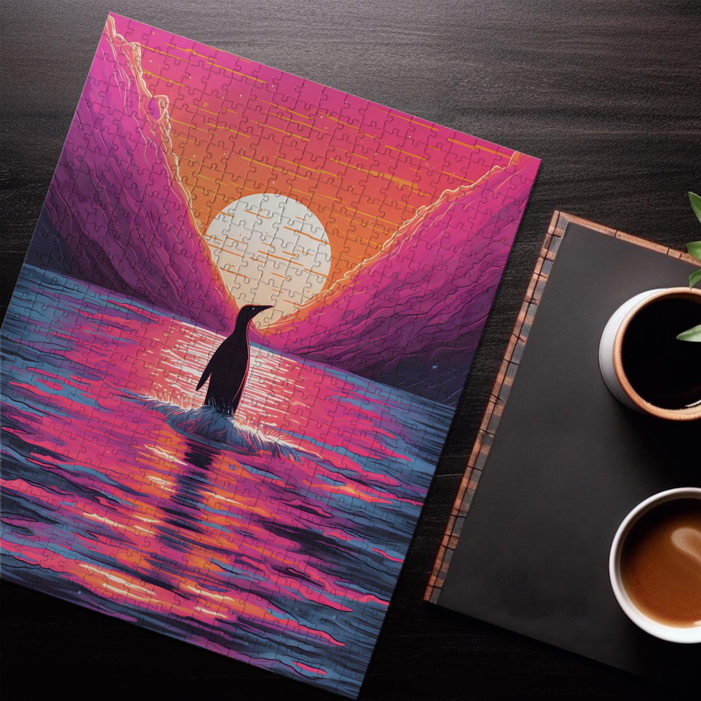 Mountain Sunrise Penguin Jigsaw Puzzle