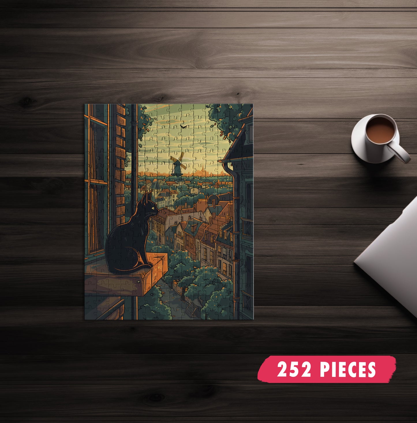 Cute Cartoon Cat Jigsaw Puzzle