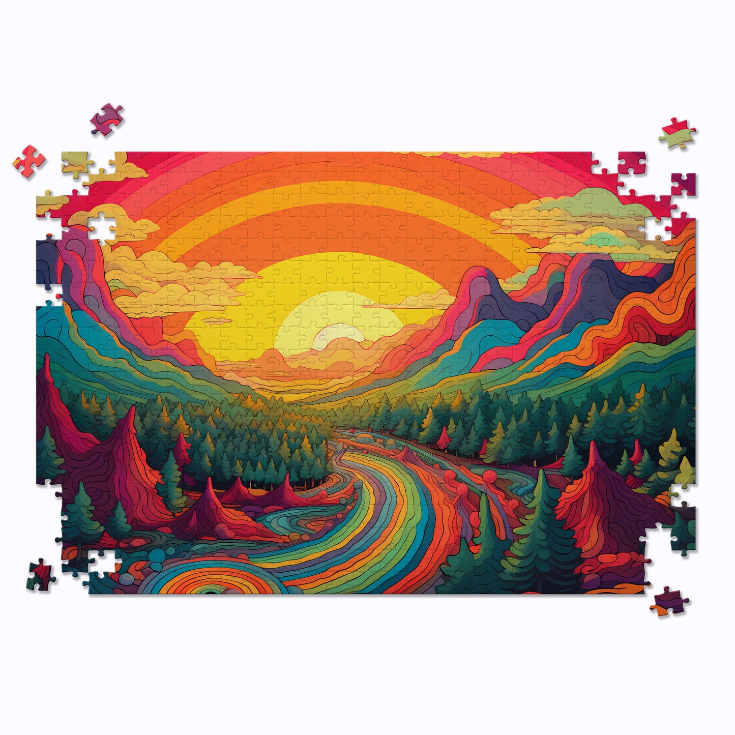 Rainbow Mountains Jigsaw Puzzle