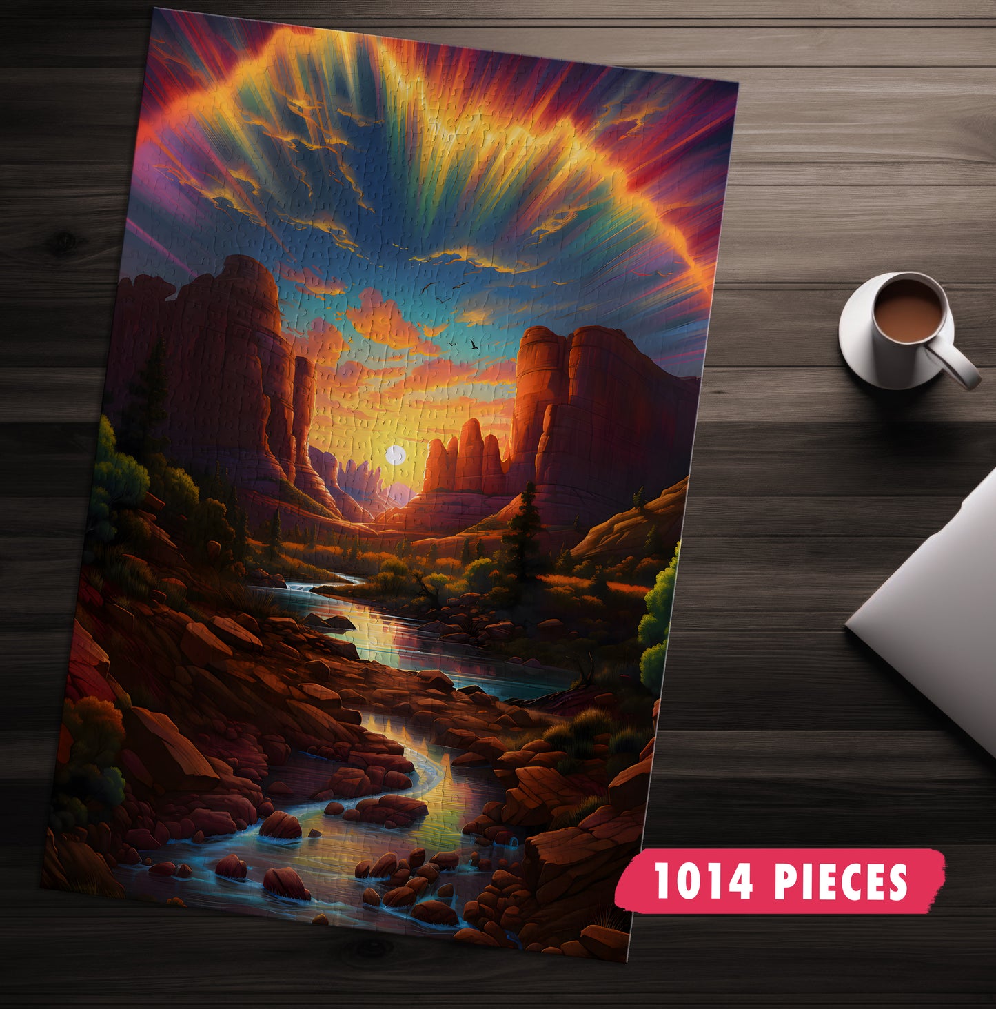 Rainbow Glow Landscape Jigsaw Puzzle