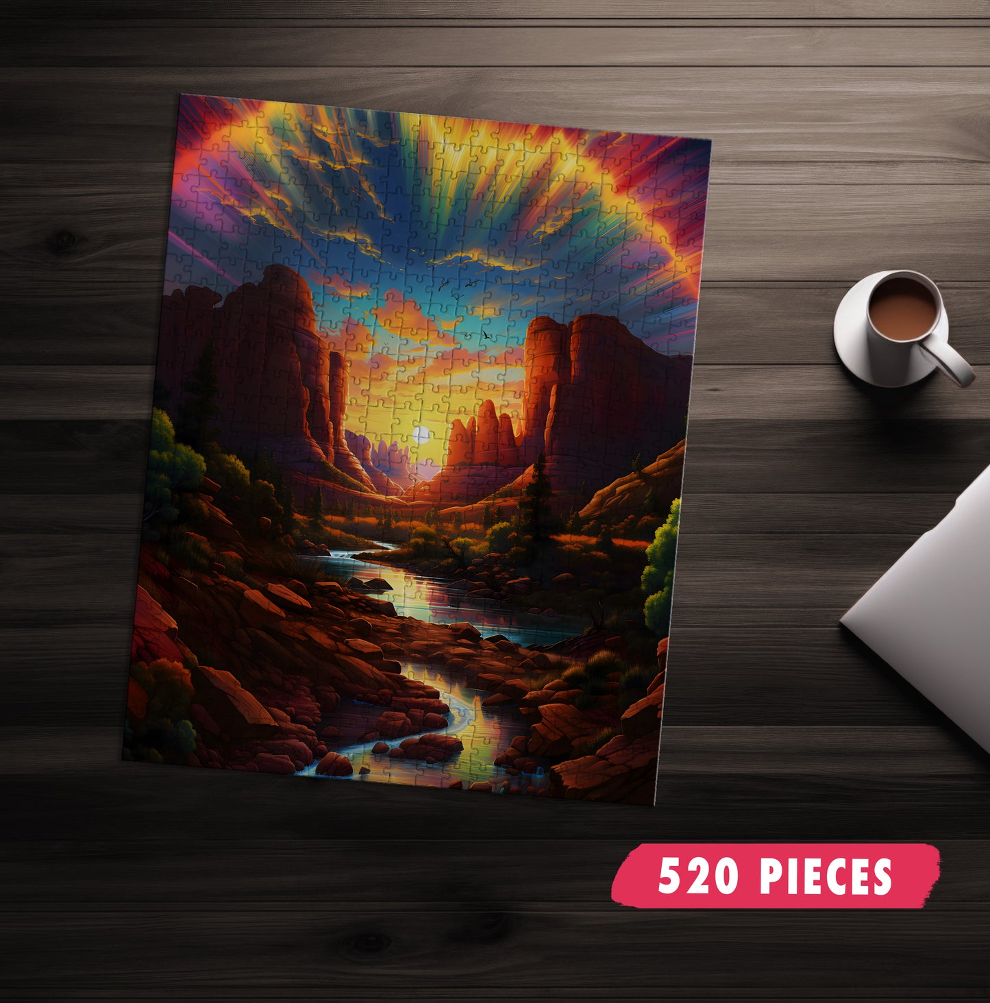 Rainbow Glow Landscape Jigsaw Puzzle