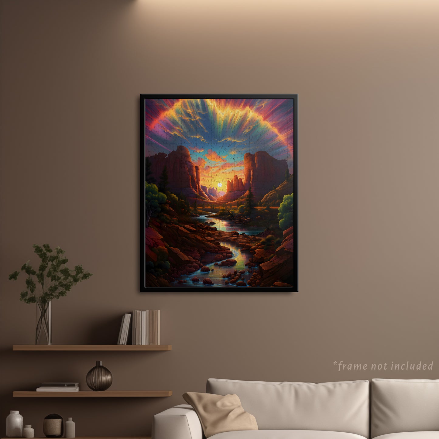 Rainbow Glow Landscape Jigsaw Puzzle