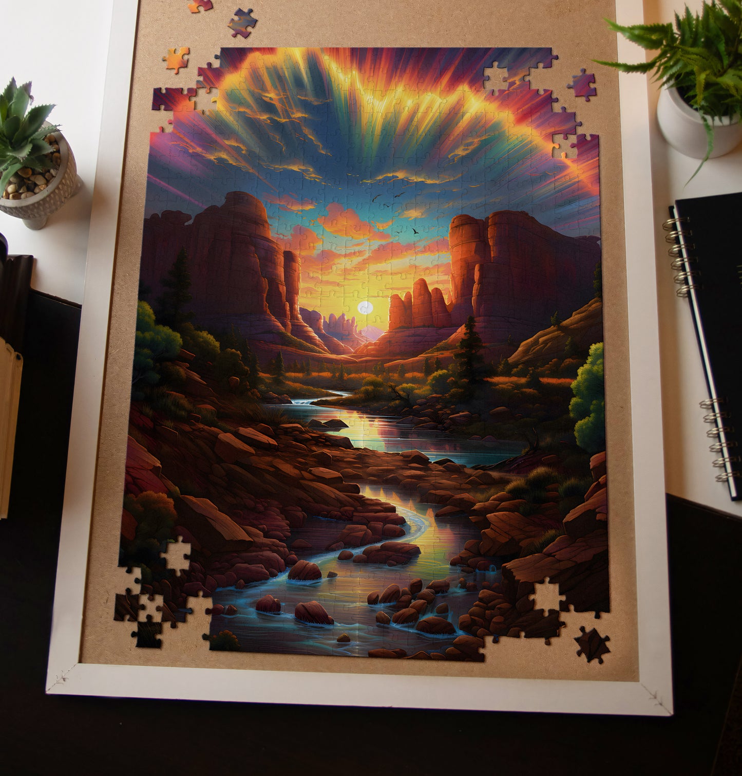 Rainbow Glow Landscape Jigsaw Puzzle