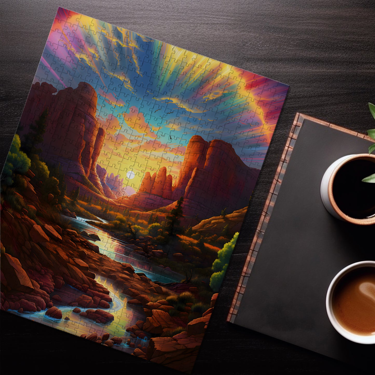 Rainbow Glow Landscape Jigsaw Puzzle