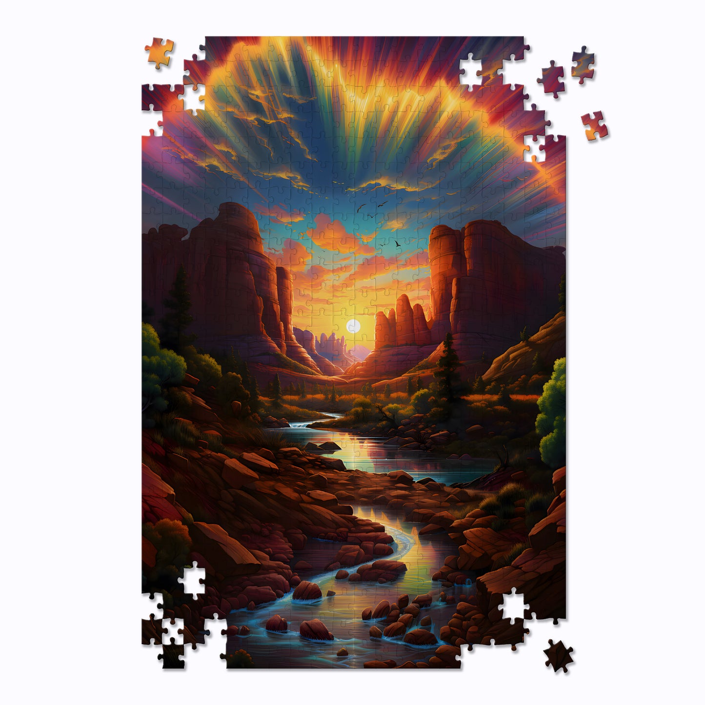 Rainbow Glow Landscape Jigsaw Puzzle