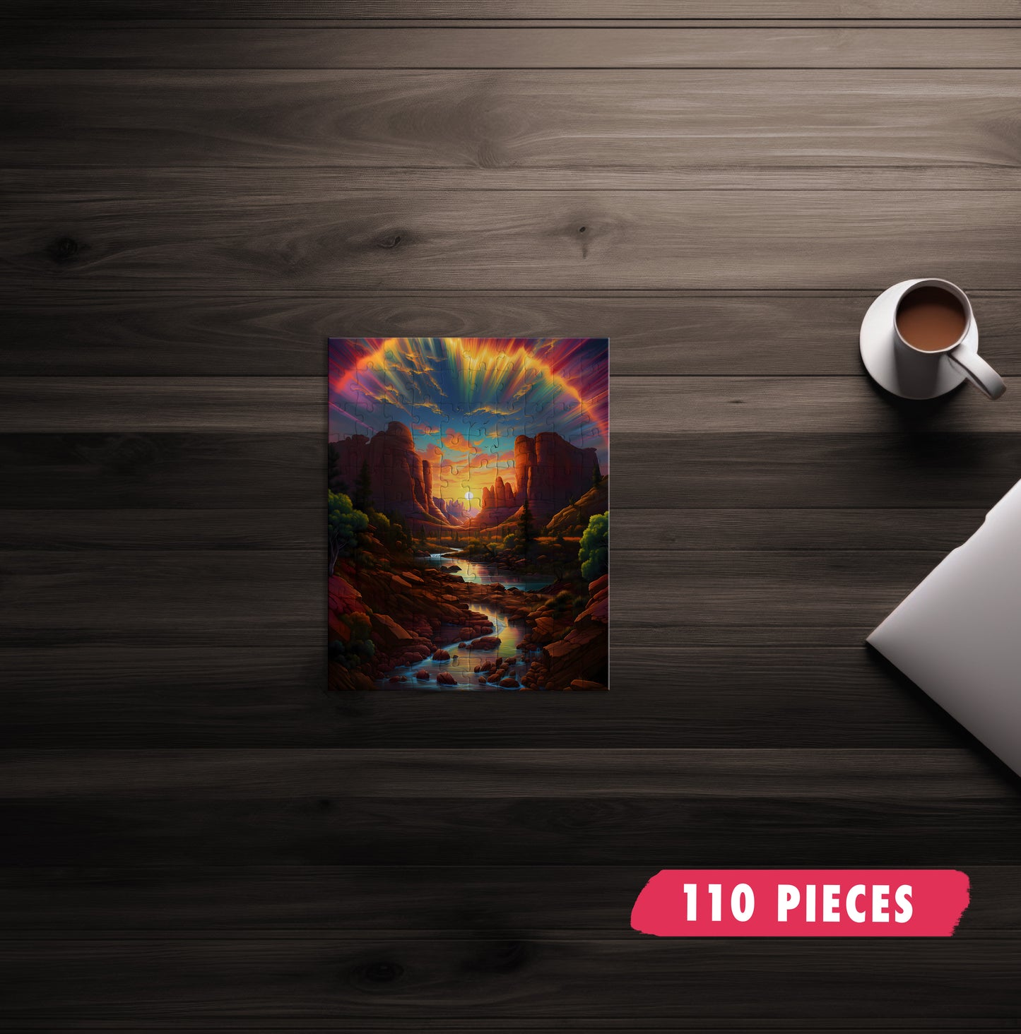 Rainbow Glow Landscape Jigsaw Puzzle