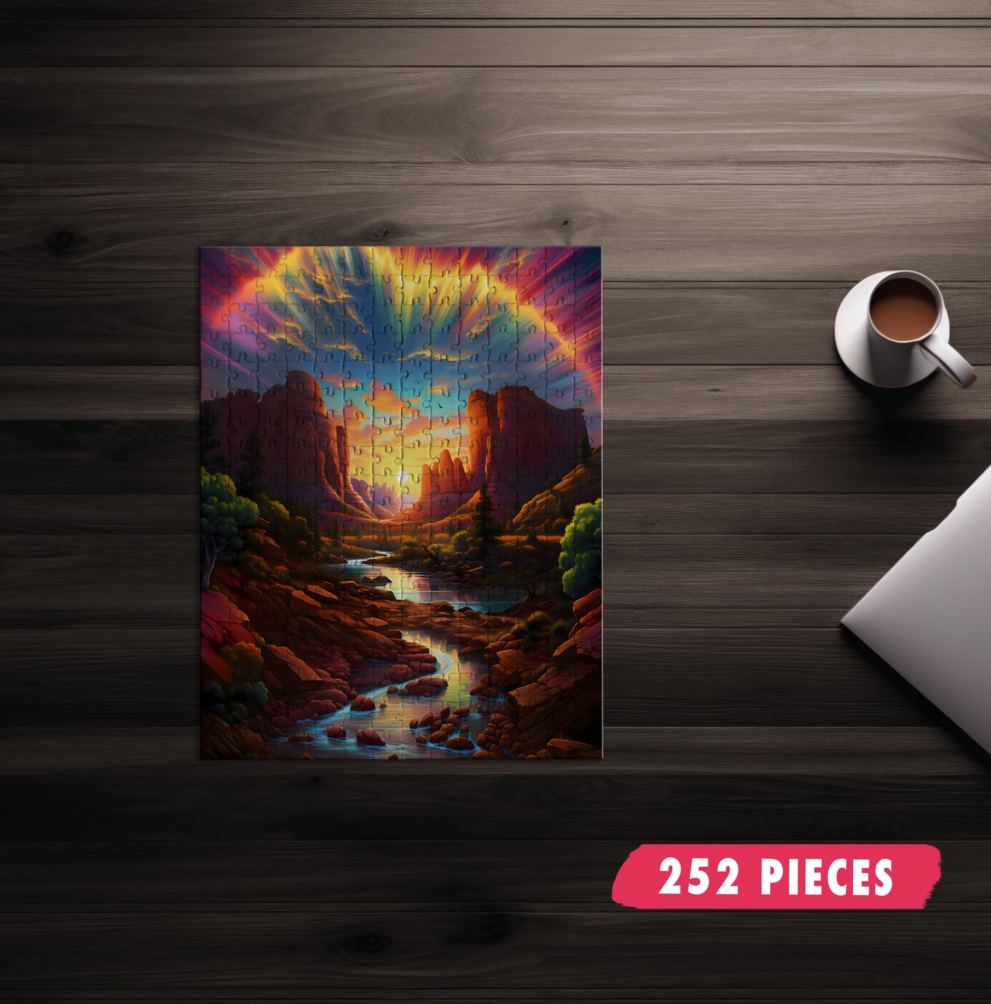 Rainbow Glow Landscape Jigsaw Puzzle
