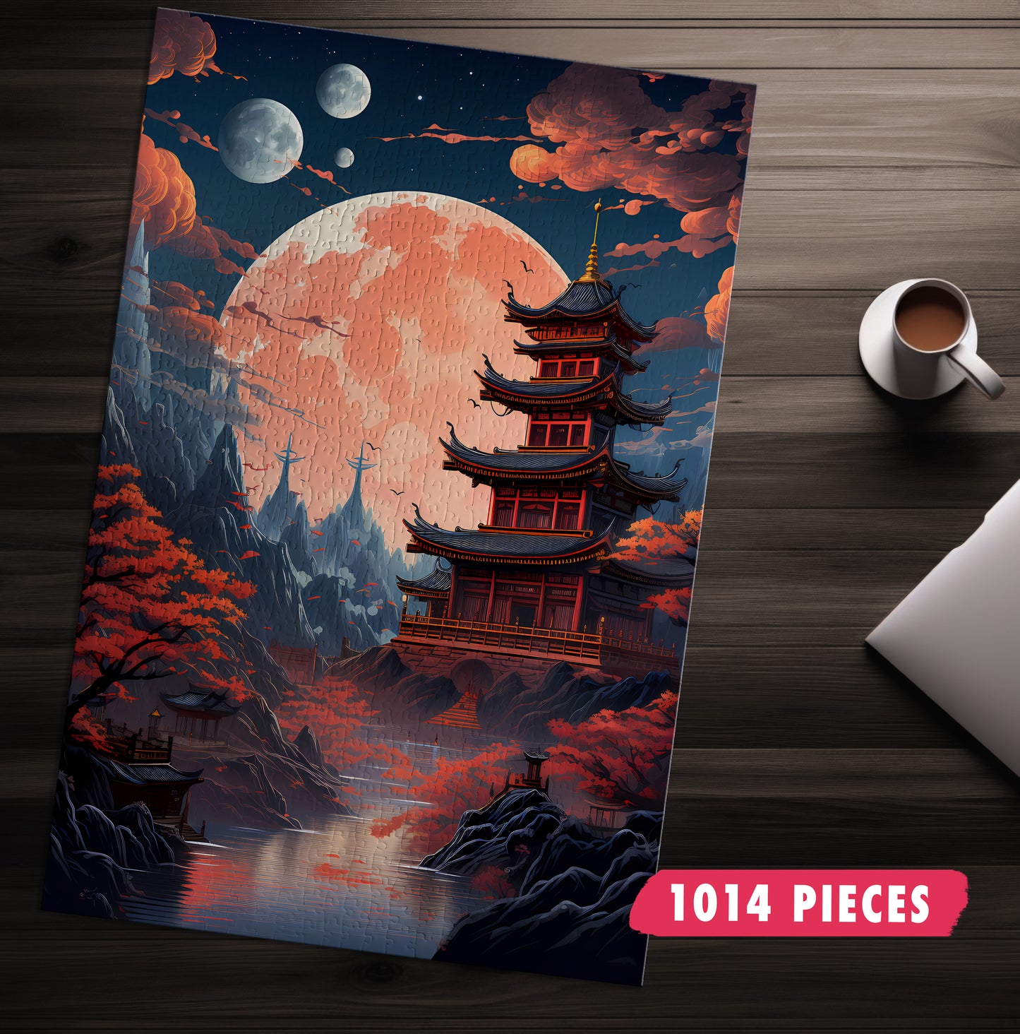 Japanese Moon Temple Jigsaw Puzzle