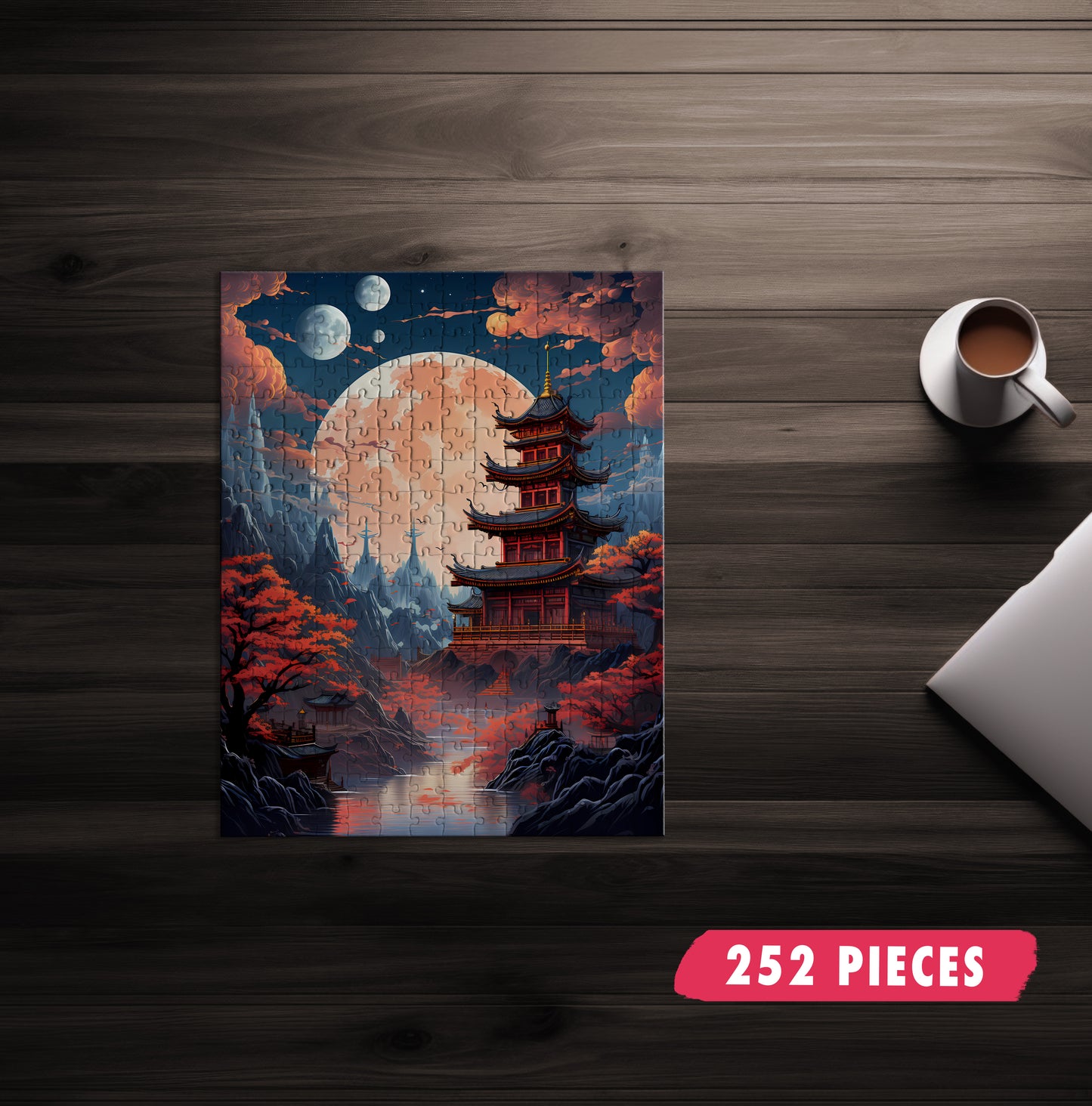 Japanese Moon Temple Jigsaw Puzzle