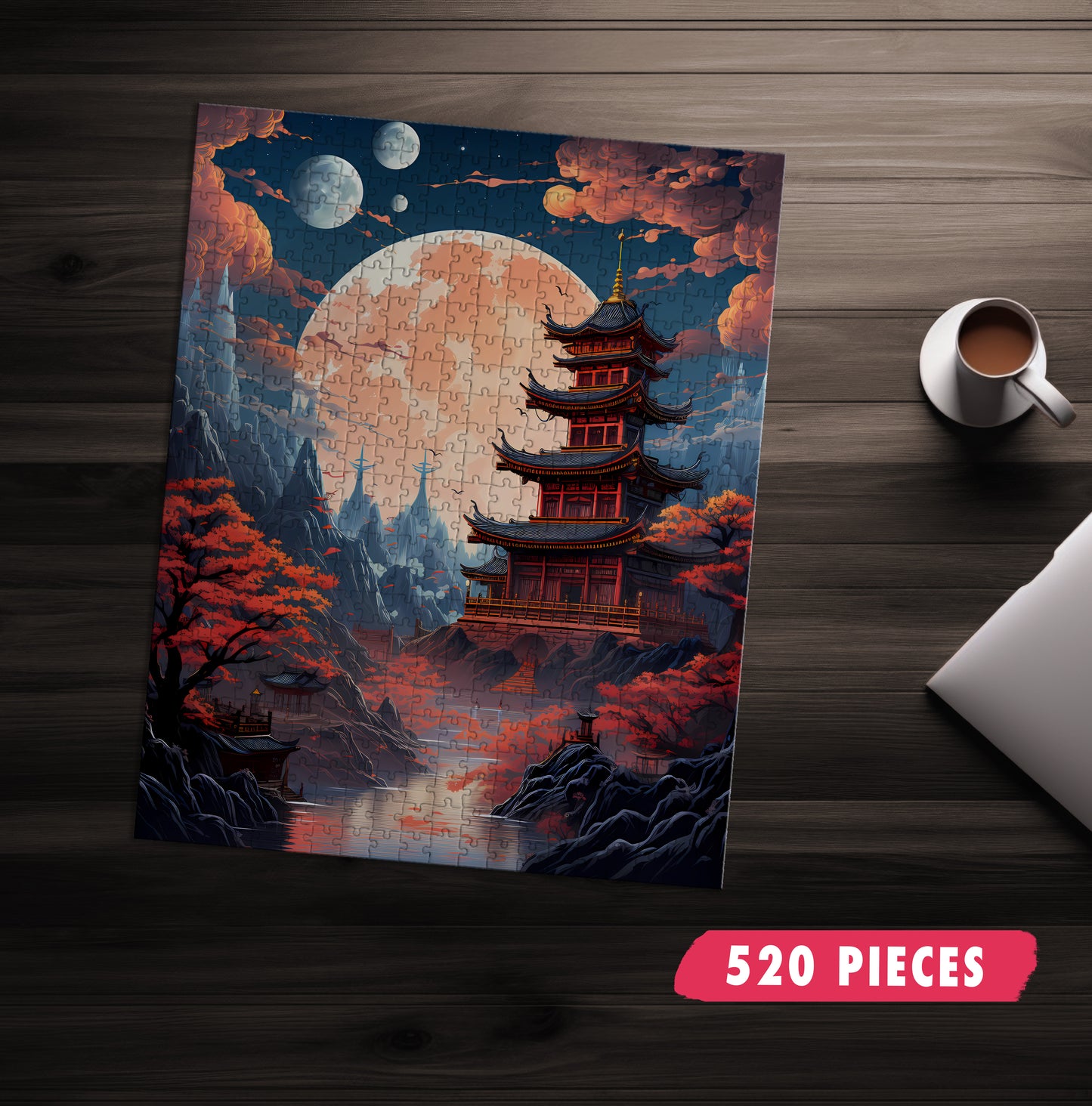 Japanese Moon Temple Jigsaw Puzzle