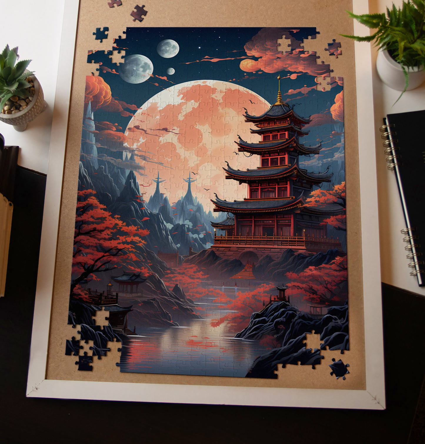 Japanese Moon Temple Jigsaw Puzzle
