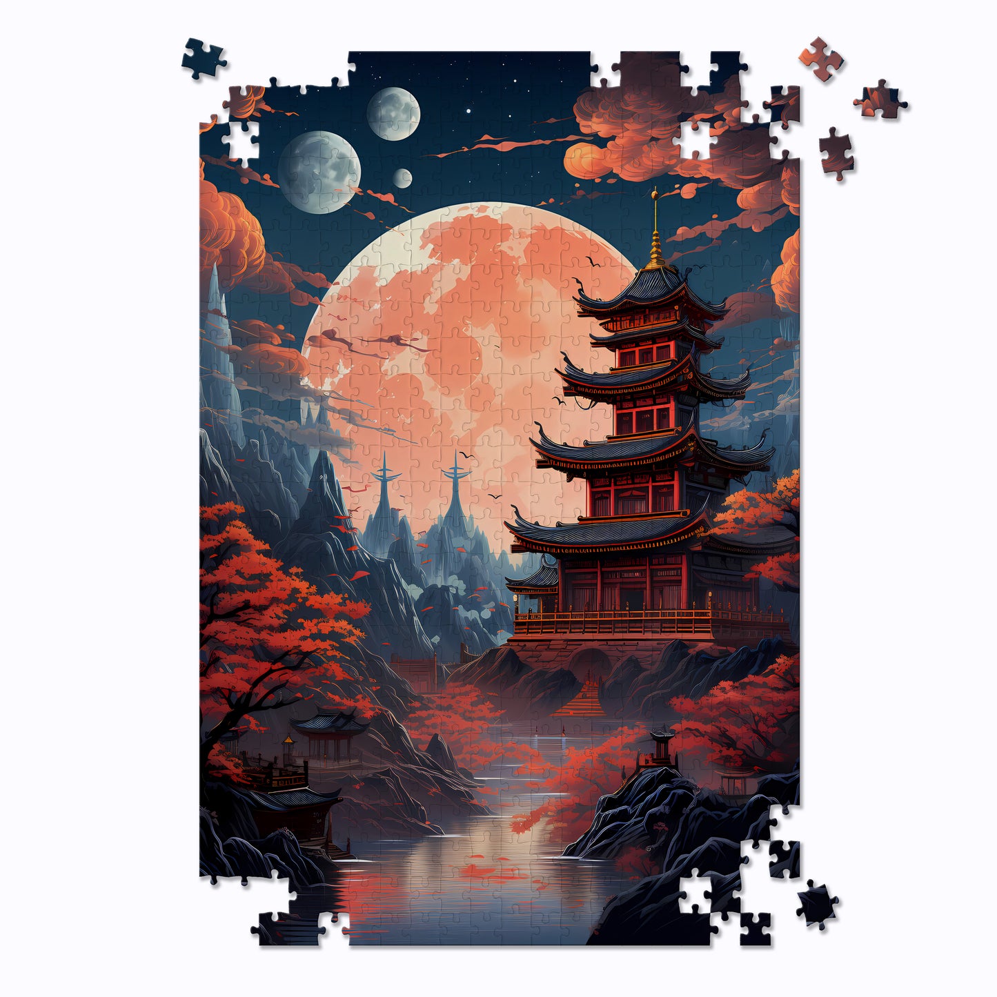 Japanese Moon Temple Jigsaw Puzzle