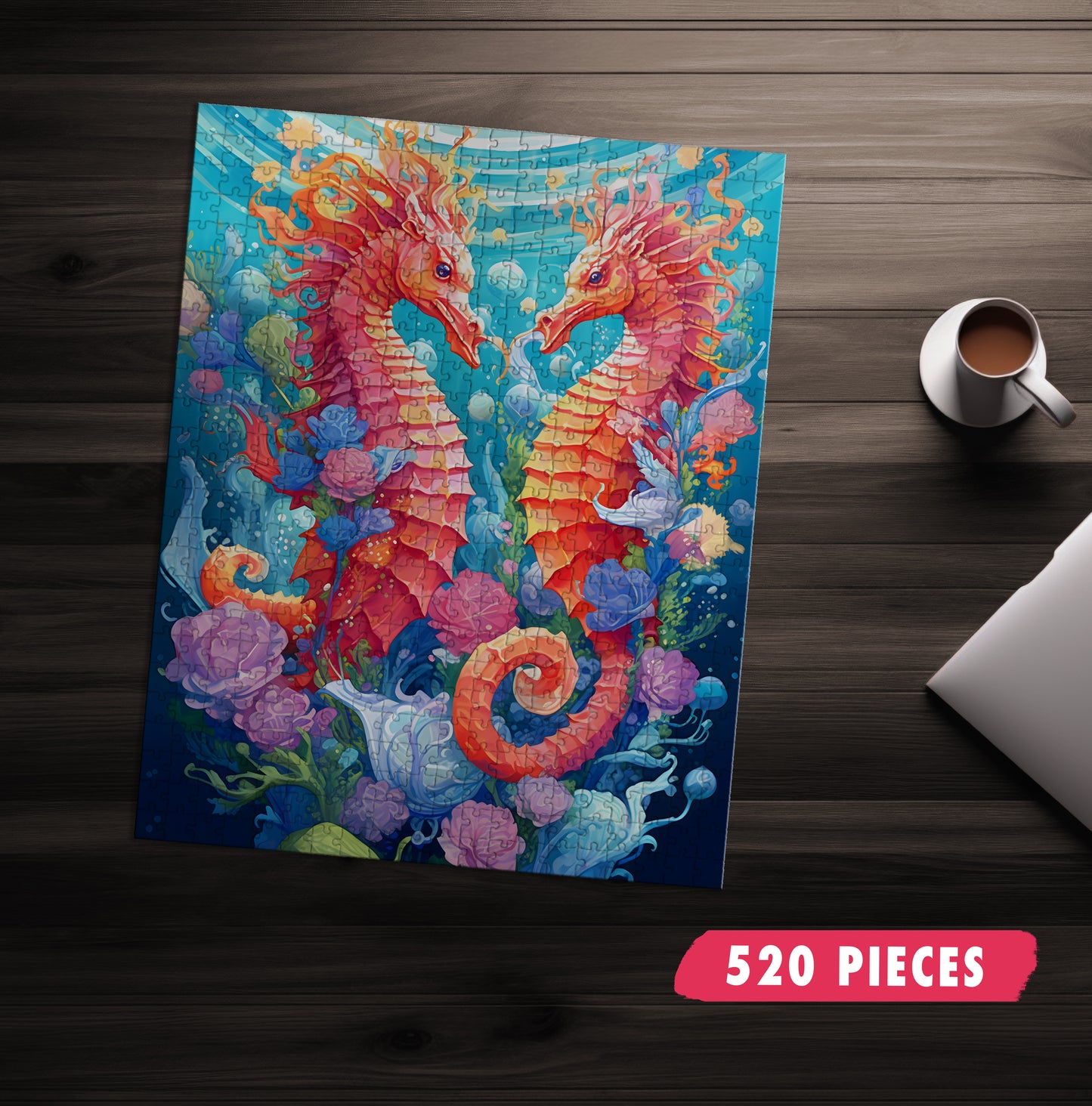 Vibrant Seahorse Jigsaw Puzzle