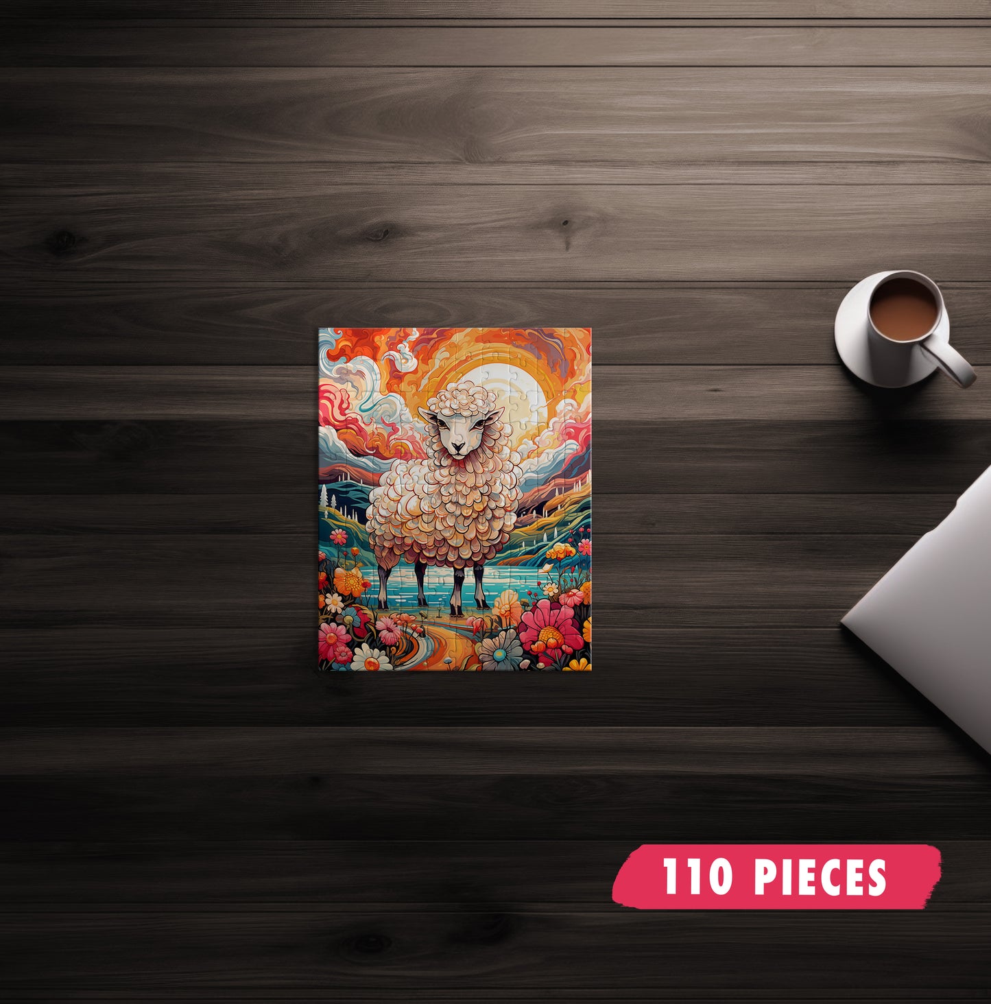 Trippy Sheep Landscape Puzzle