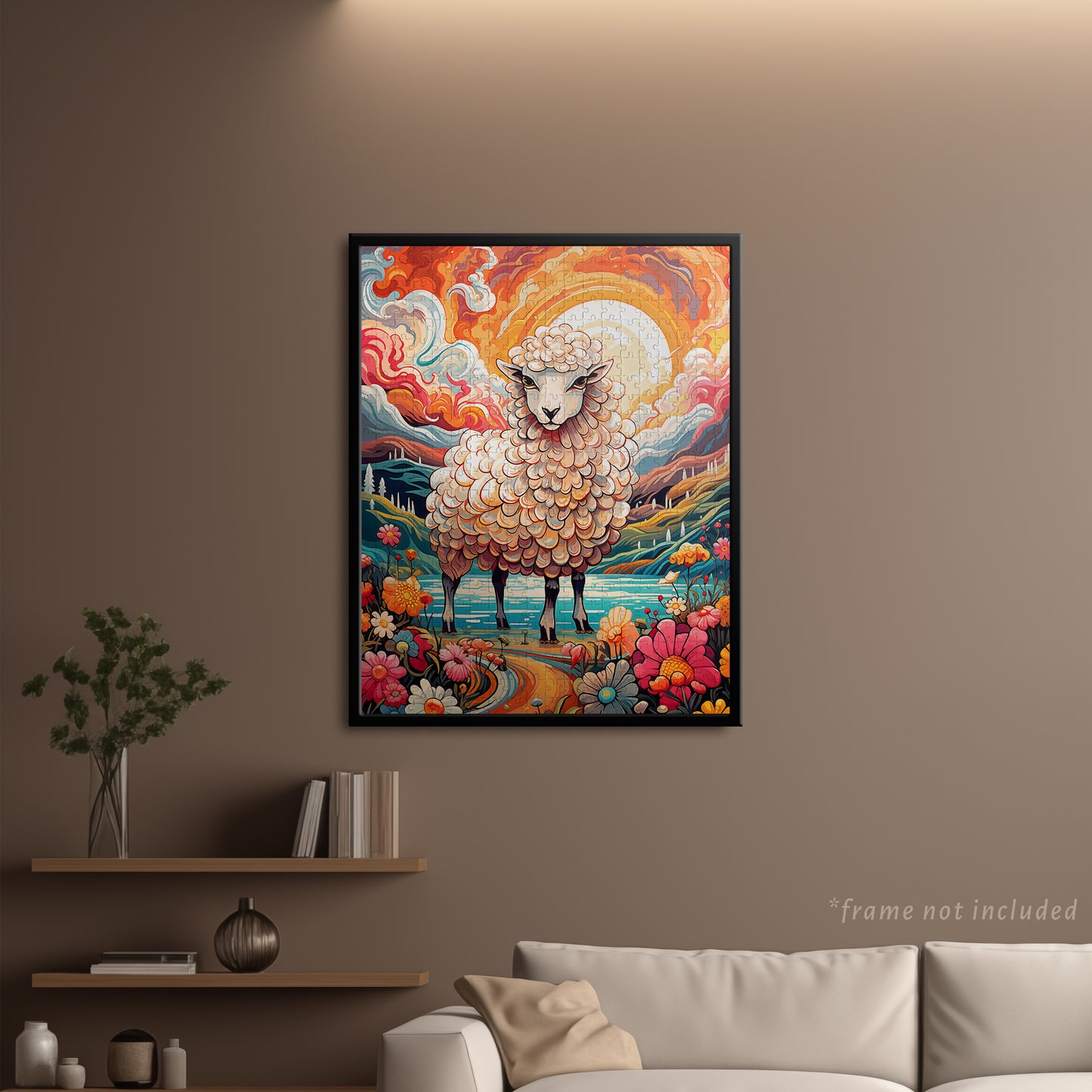 Trippy Sheep Landscape Puzzle