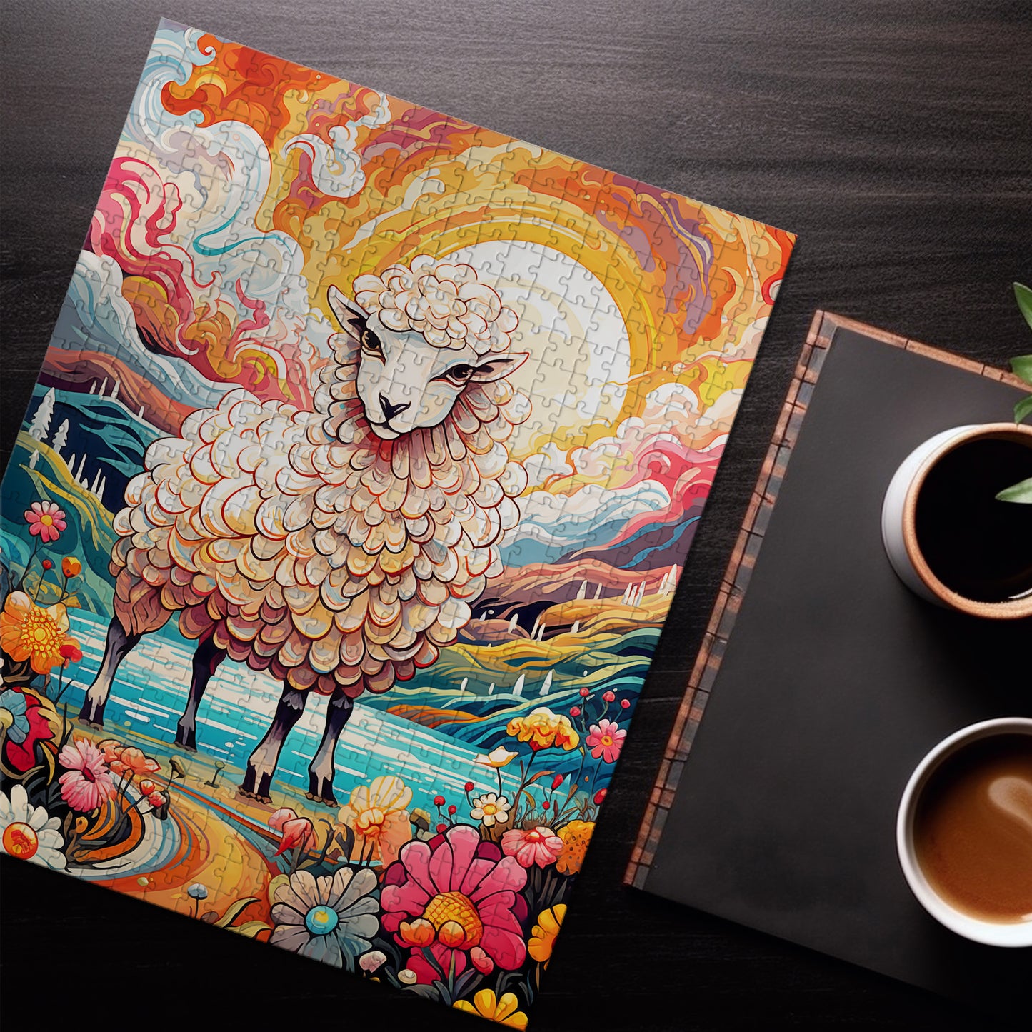 Trippy Sheep Landscape Puzzle