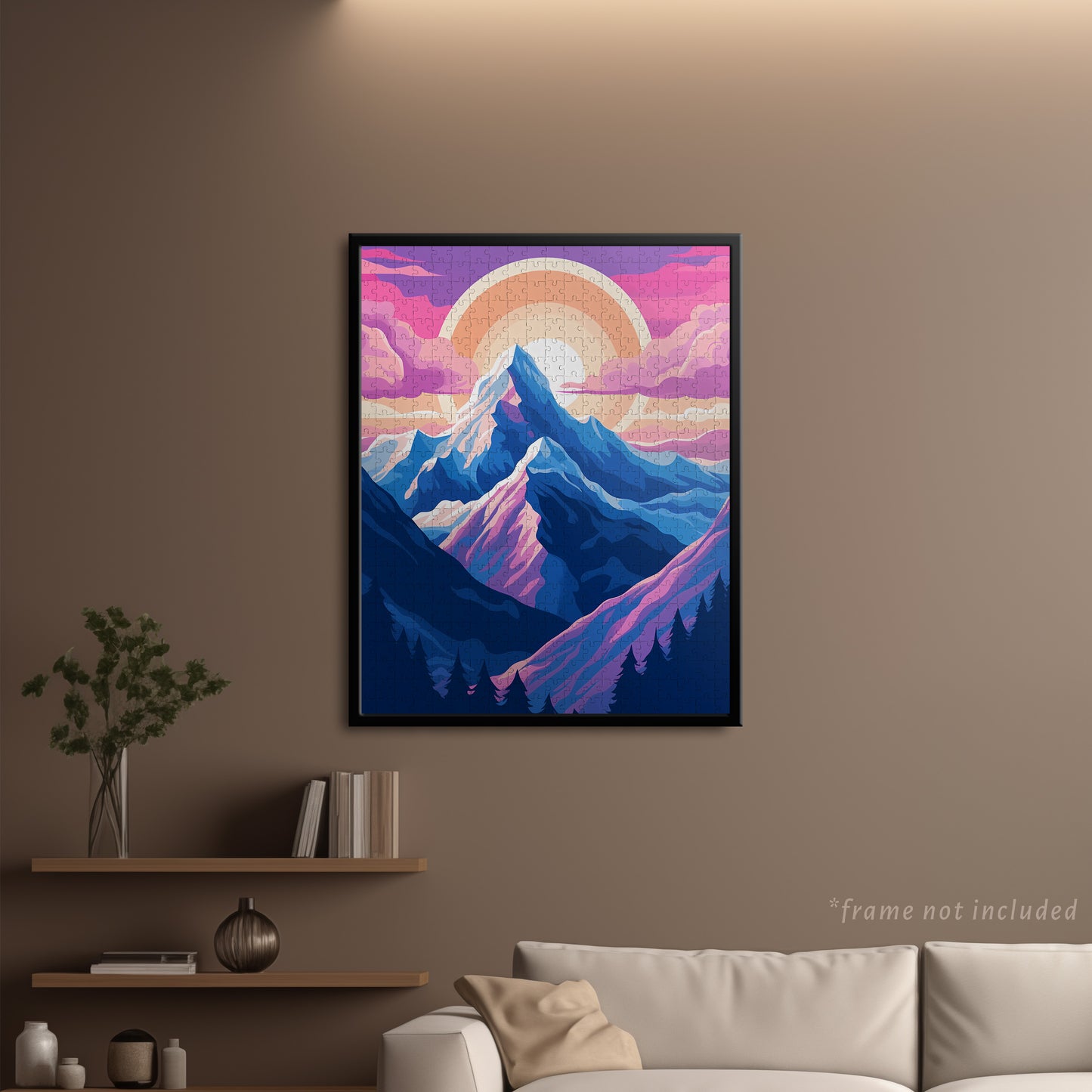 Mountain Landscape Minimal Jigsaw Puzzle