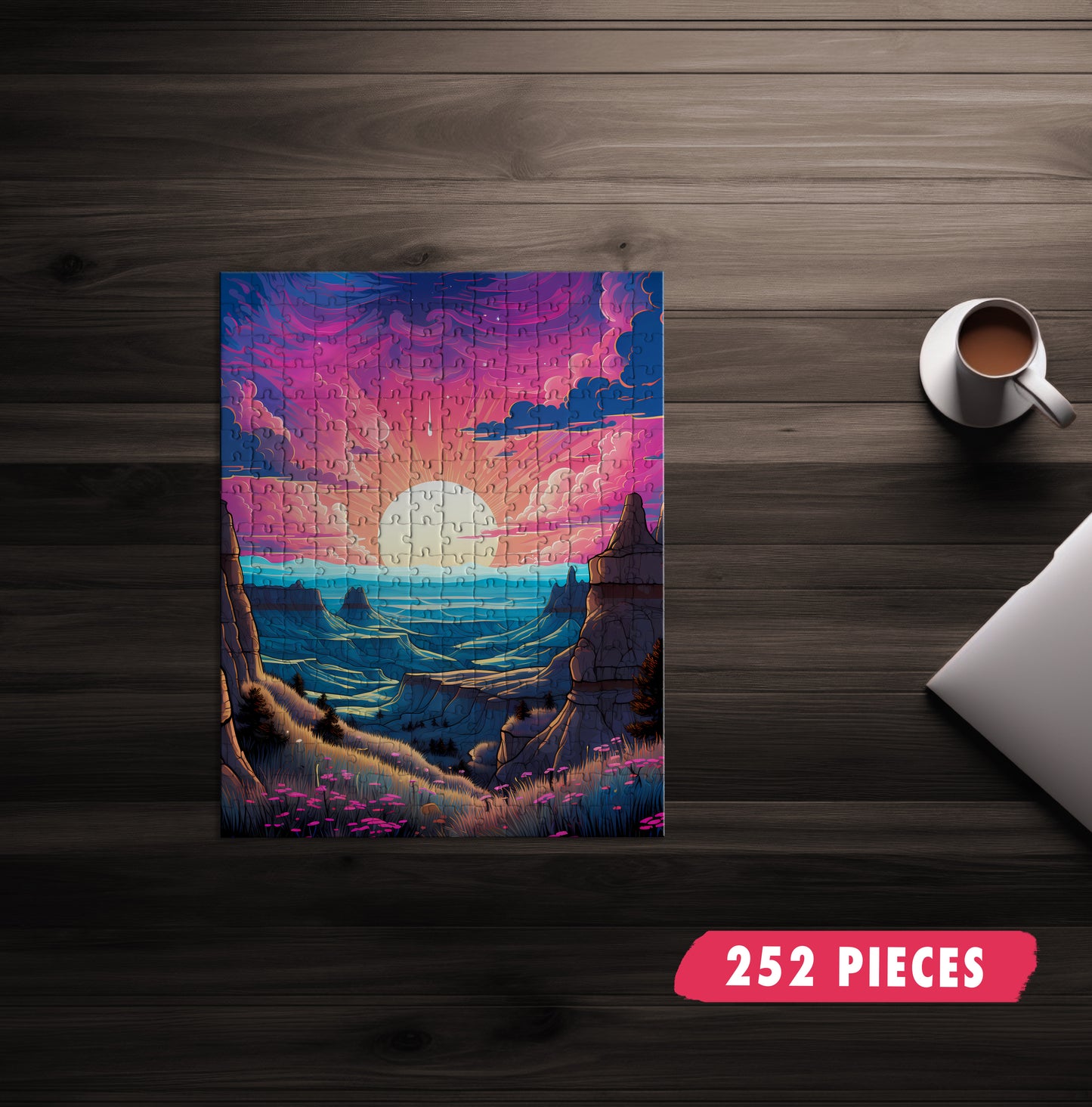 Sunset Canyon Landscape Jigsaw Puzzle
