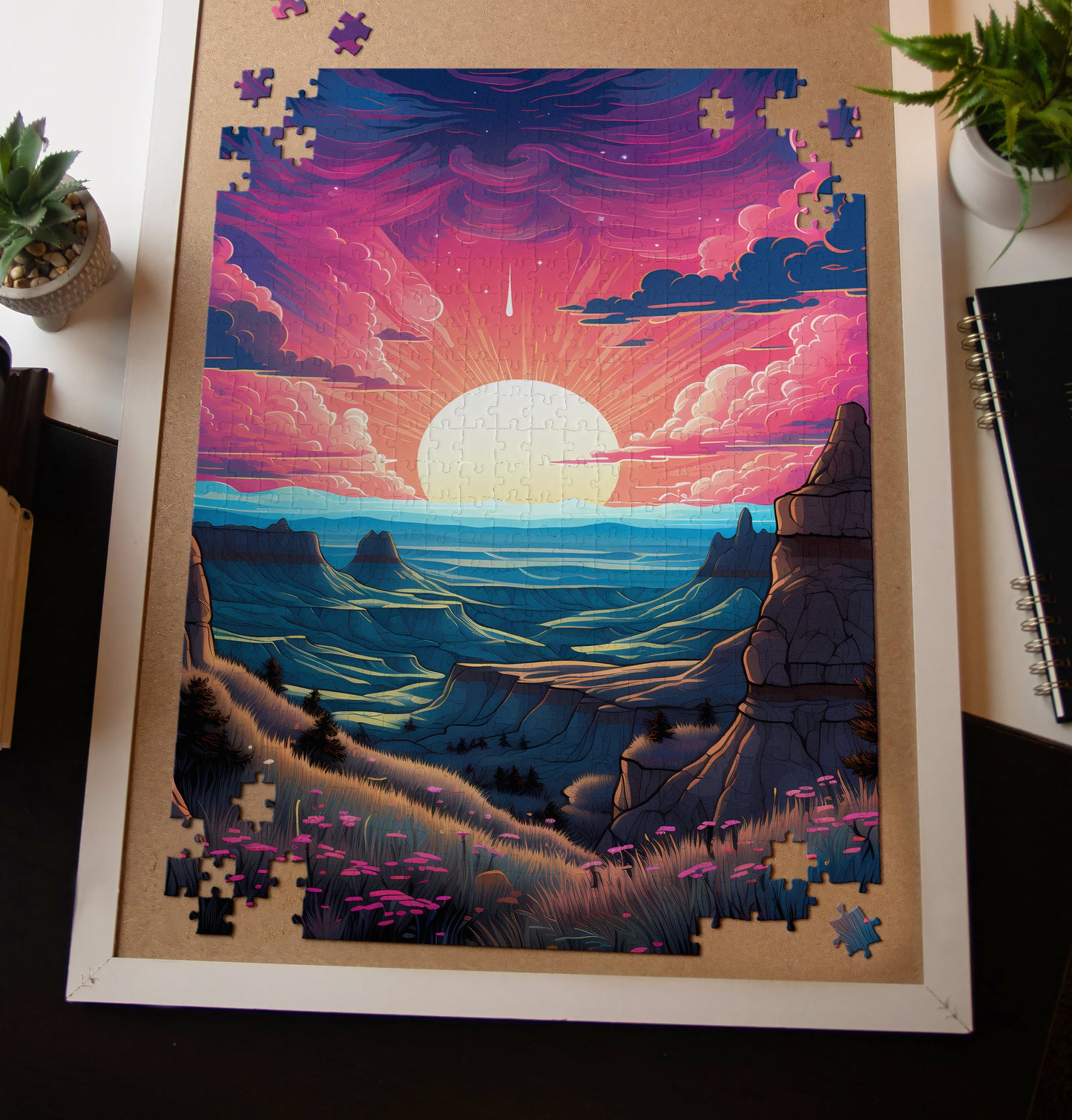 Sunset Canyon Landscape Jigsaw Puzzle