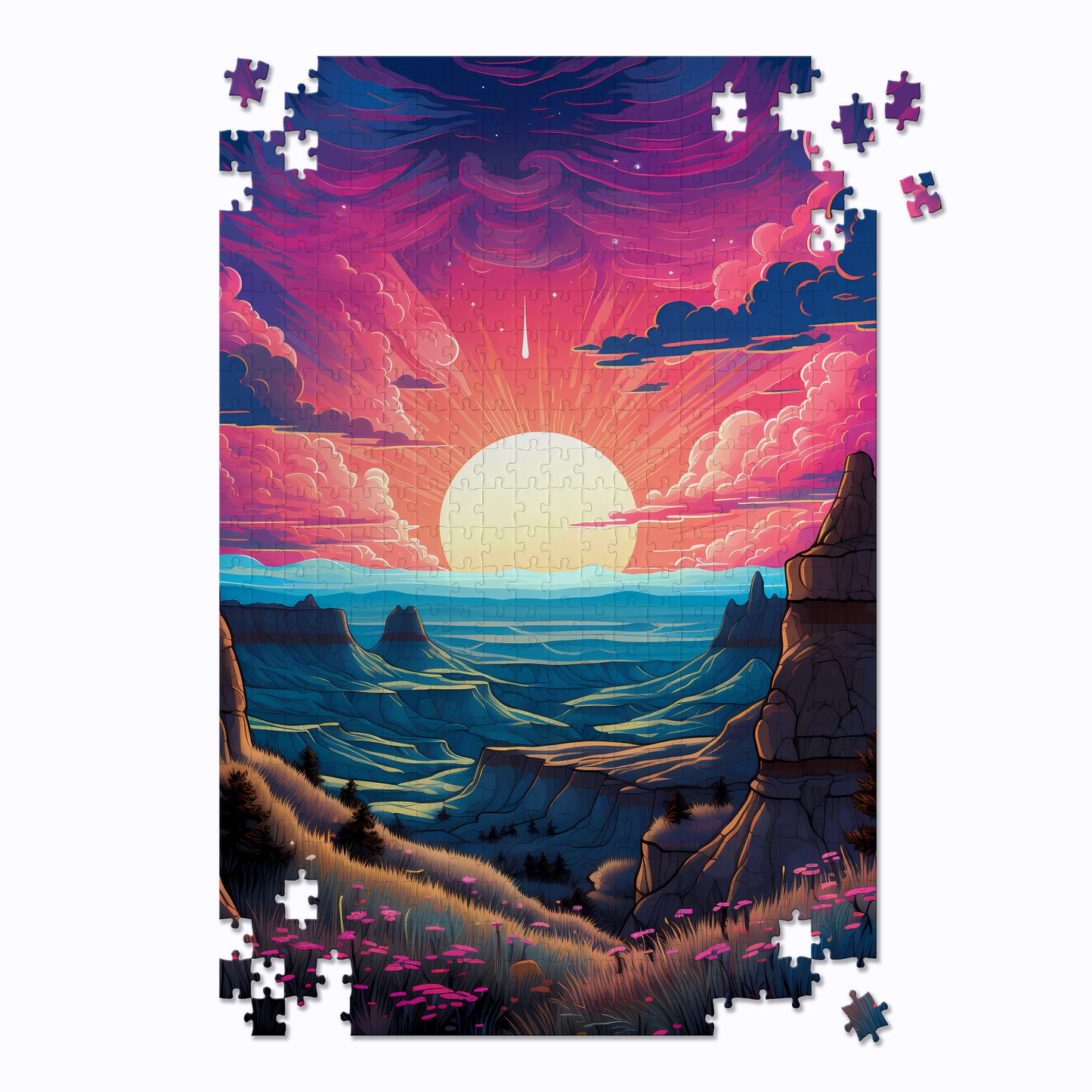 Sunset Canyon Landscape Jigsaw Puzzle