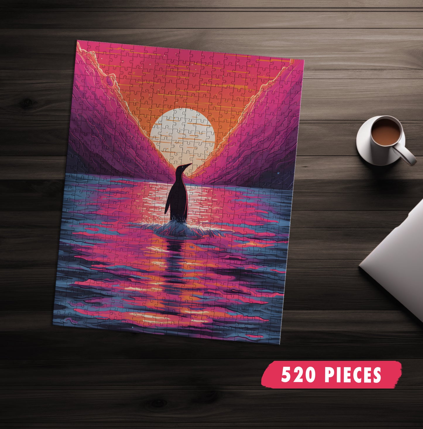 Mountain Sunrise Penguin Jigsaw Puzzle