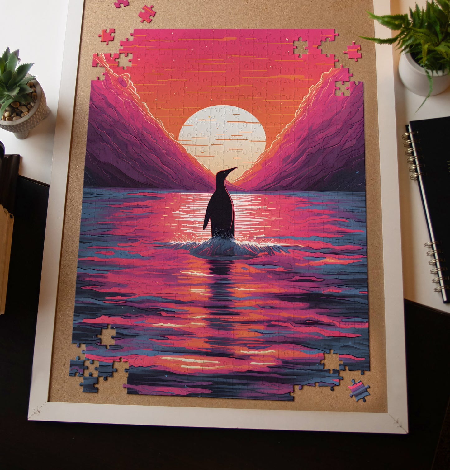Mountain Sunrise Penguin Jigsaw Puzzle