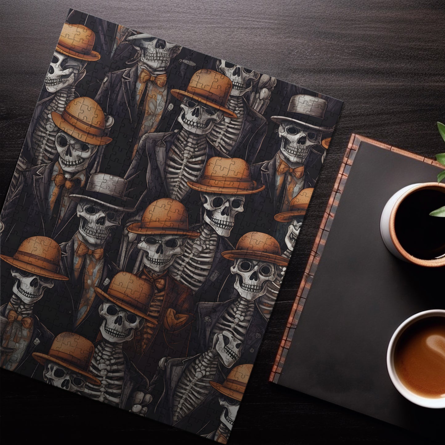 Dapper Skeletons Hard Jigsaw Puzzle