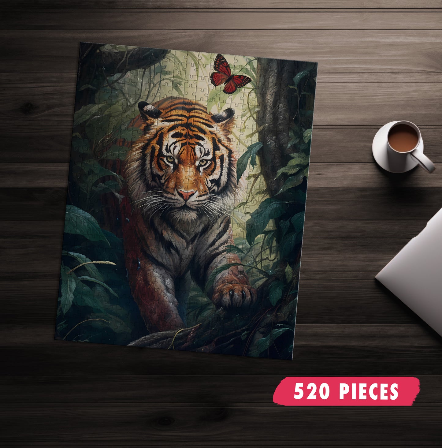 Tiger & Butterfly Jigsaw Puzzle